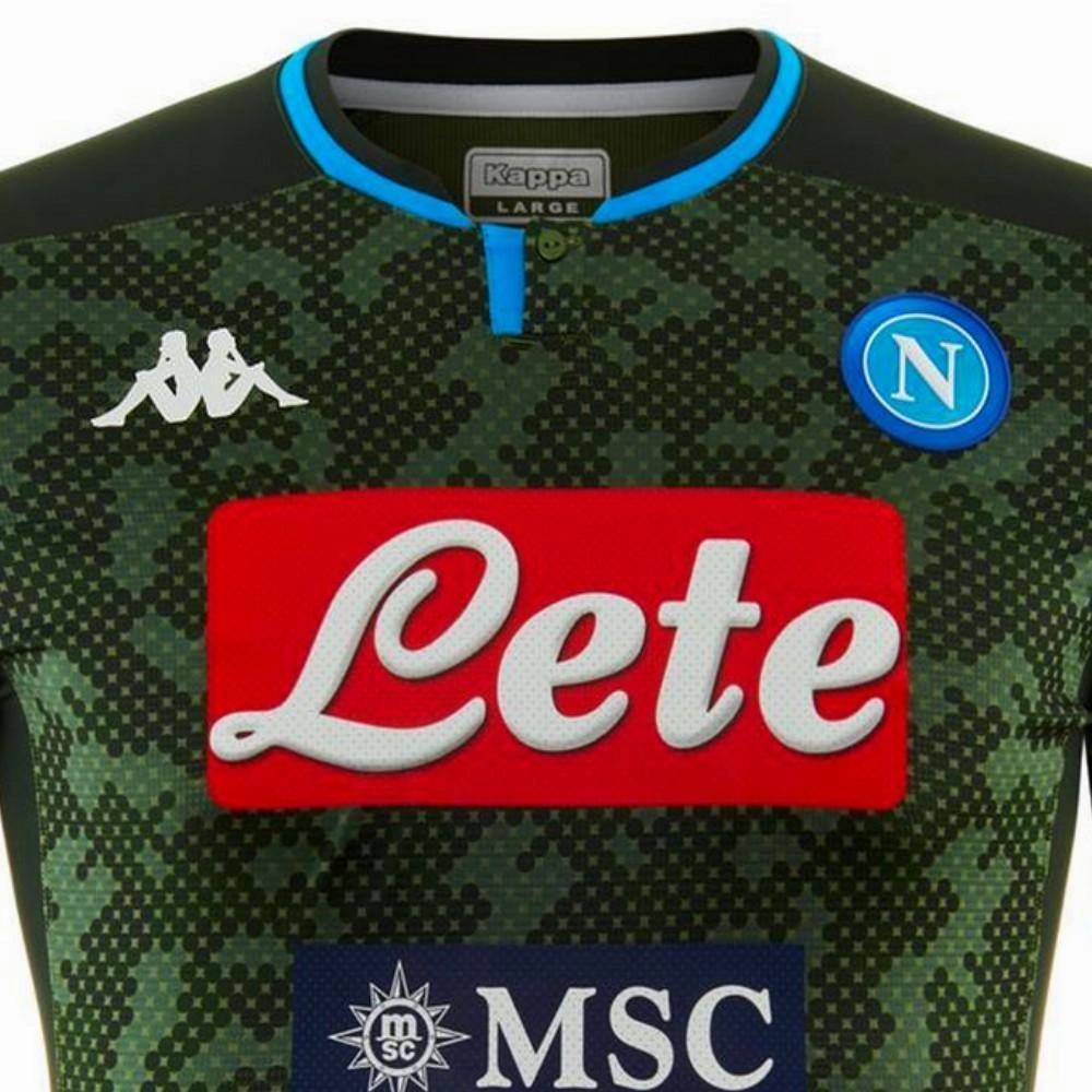 Tagless Collar SSC Napoli Third camo soccer jersey 2019/20 - Kappa
