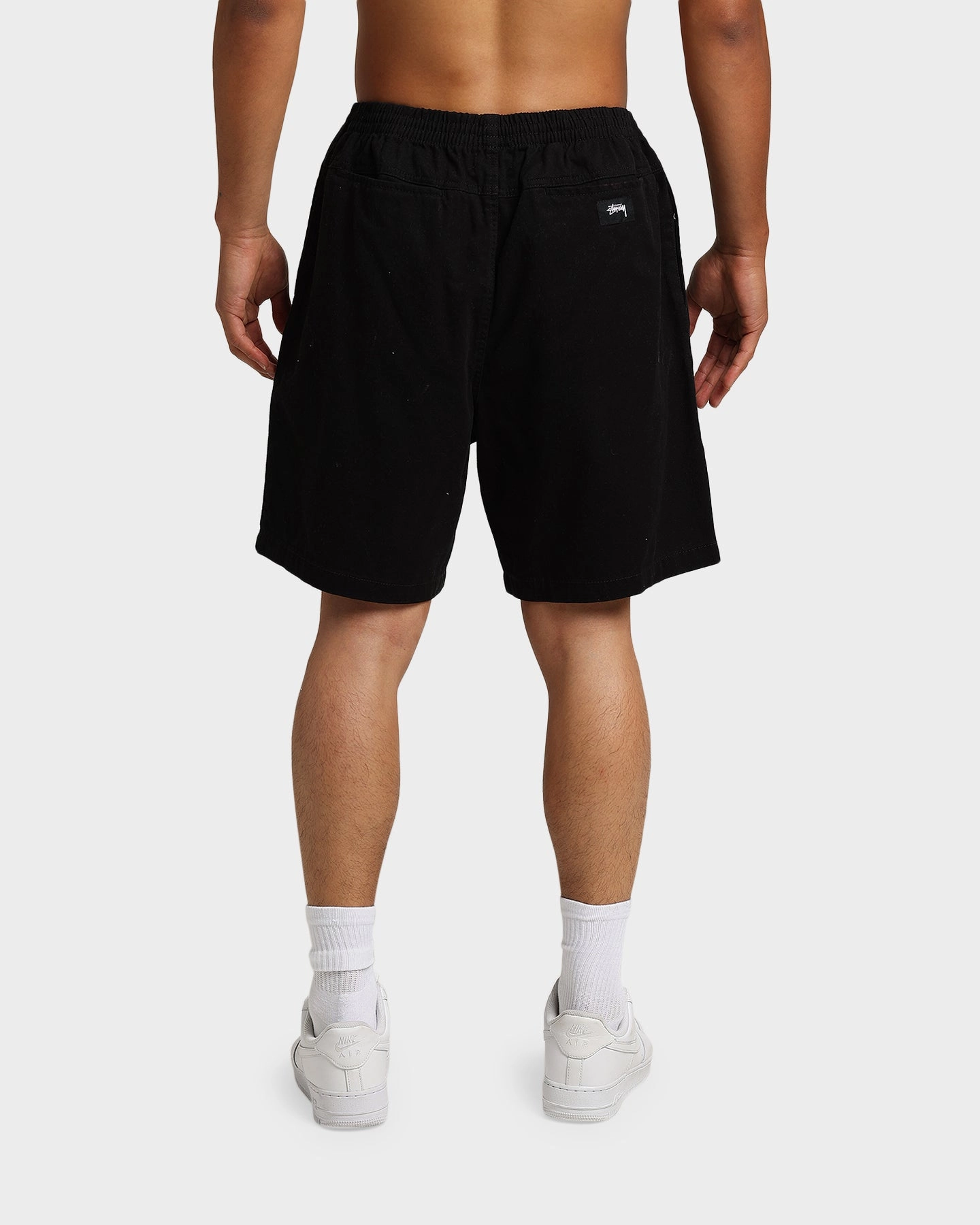St??ssy Brushed Beach Shorts Black cargo style