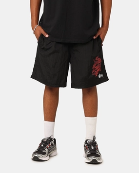 mid-rise UPF Sun Protection St??ssy Dragon Nylon Shorts Black