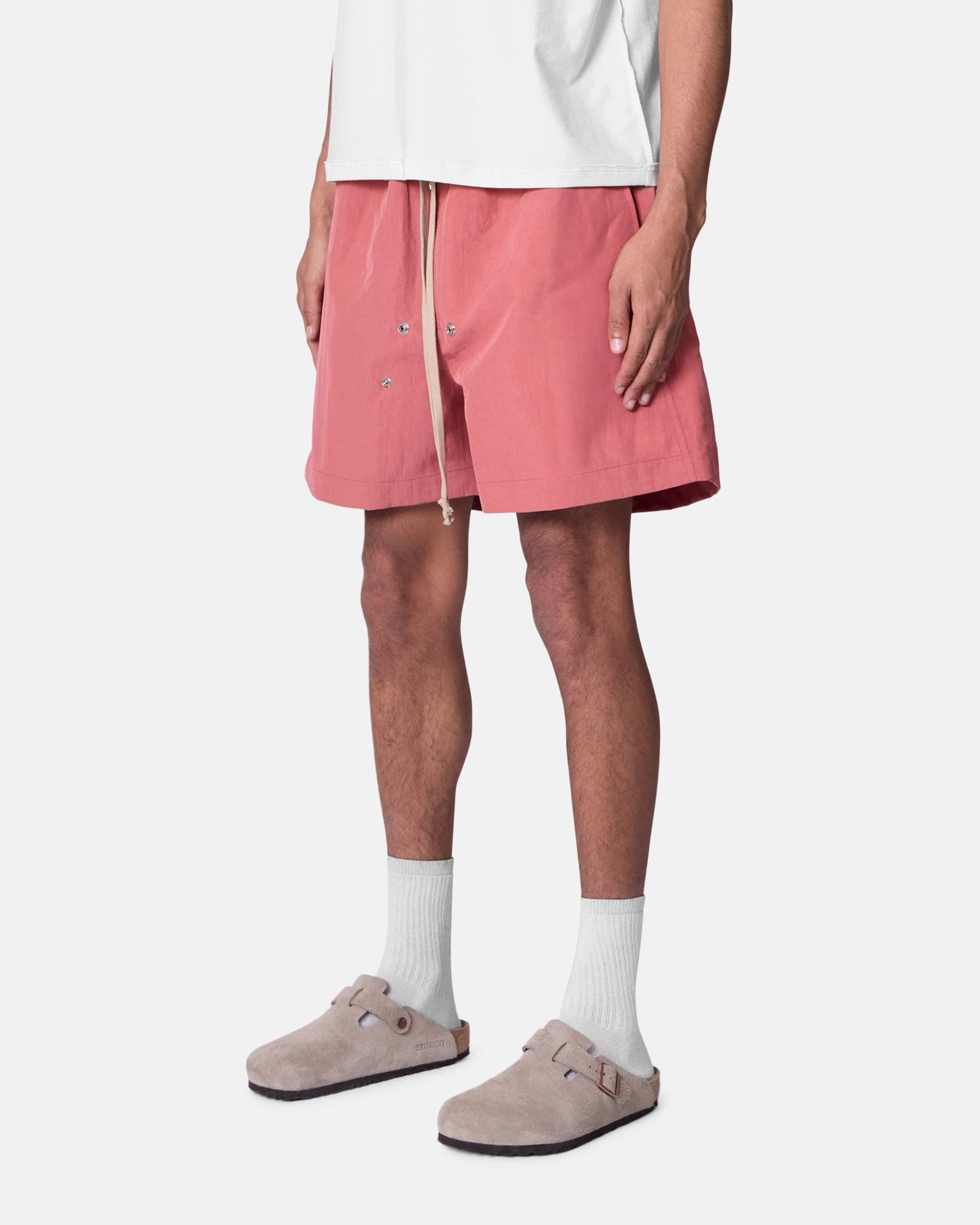 mid-rise graduation season MNML Mud Shorts Canyon Rose