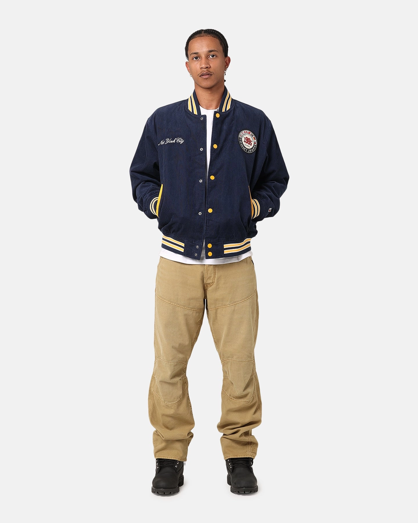 waterproof Tommy Jeans TJU Archive Corduroy Games Varisty Jacket Twilight Indigo