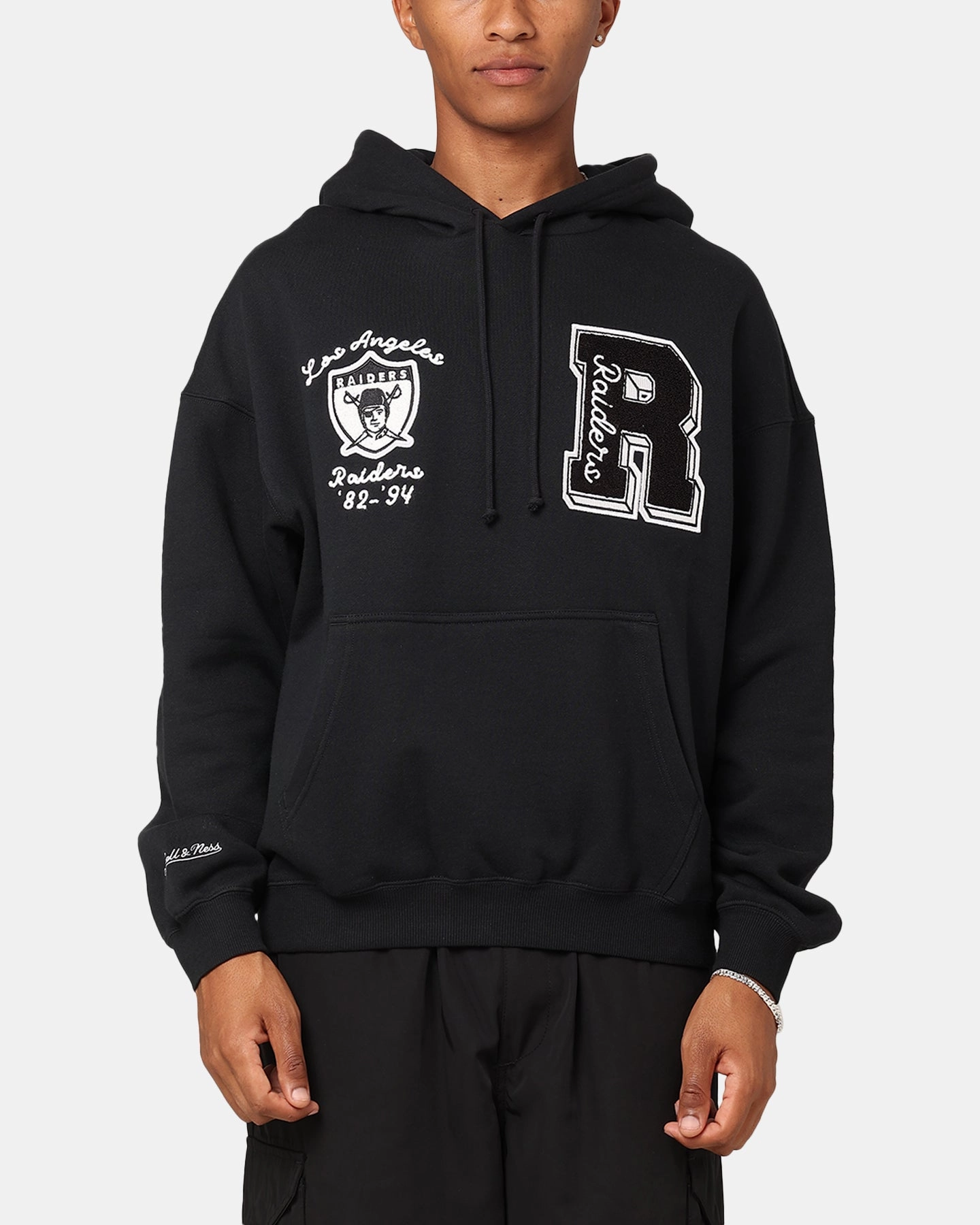campers NoiseFreeMaterial Mitchell & Ness Las Vegas Raiders Conference Hoodie Faded Black