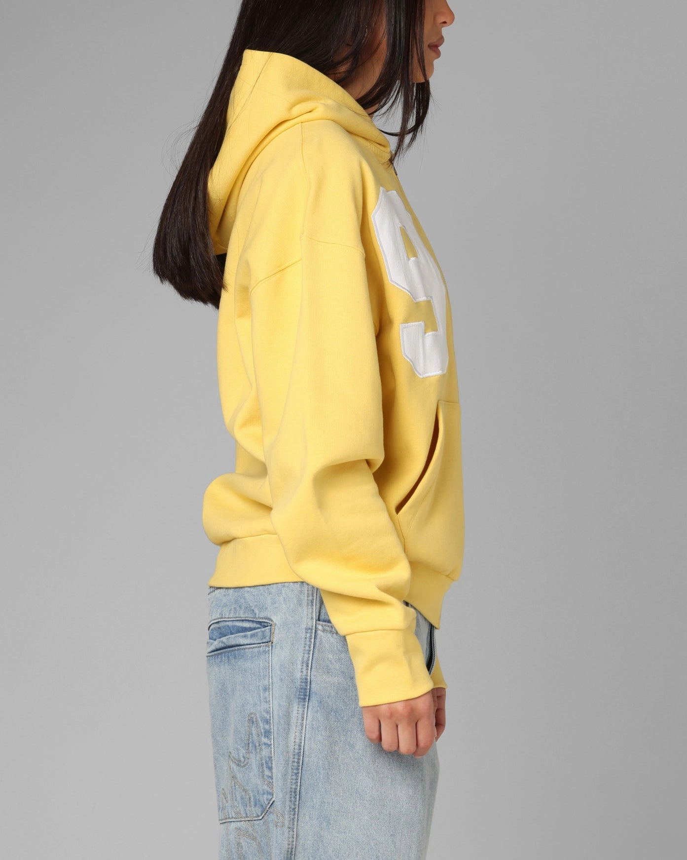 Breathable fabric Loiter Cosmos Zip Hoodie Yellow