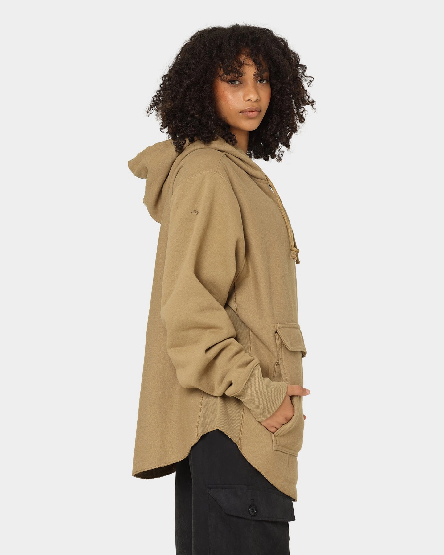Champion Reverse Weave Boxy Anorak Hoodie Whole Wheat Khaki Trendy Outerwear Connection