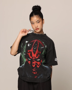 Low Environmental Impact Star Wars Darth Maul T-Shirt Vintage Black