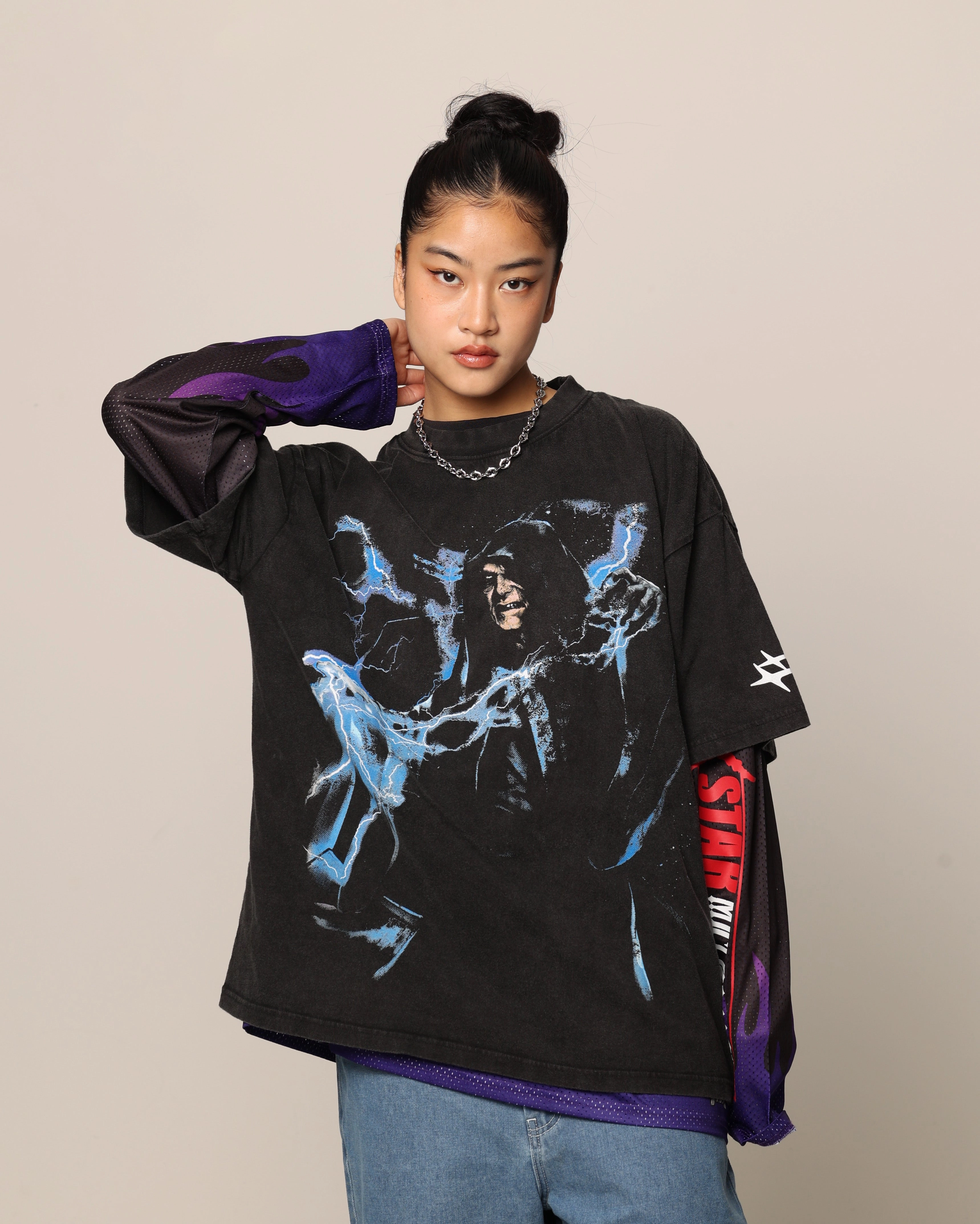 Star Wars Darth Sidious T-Shirt Vintage Black TaglessDesign