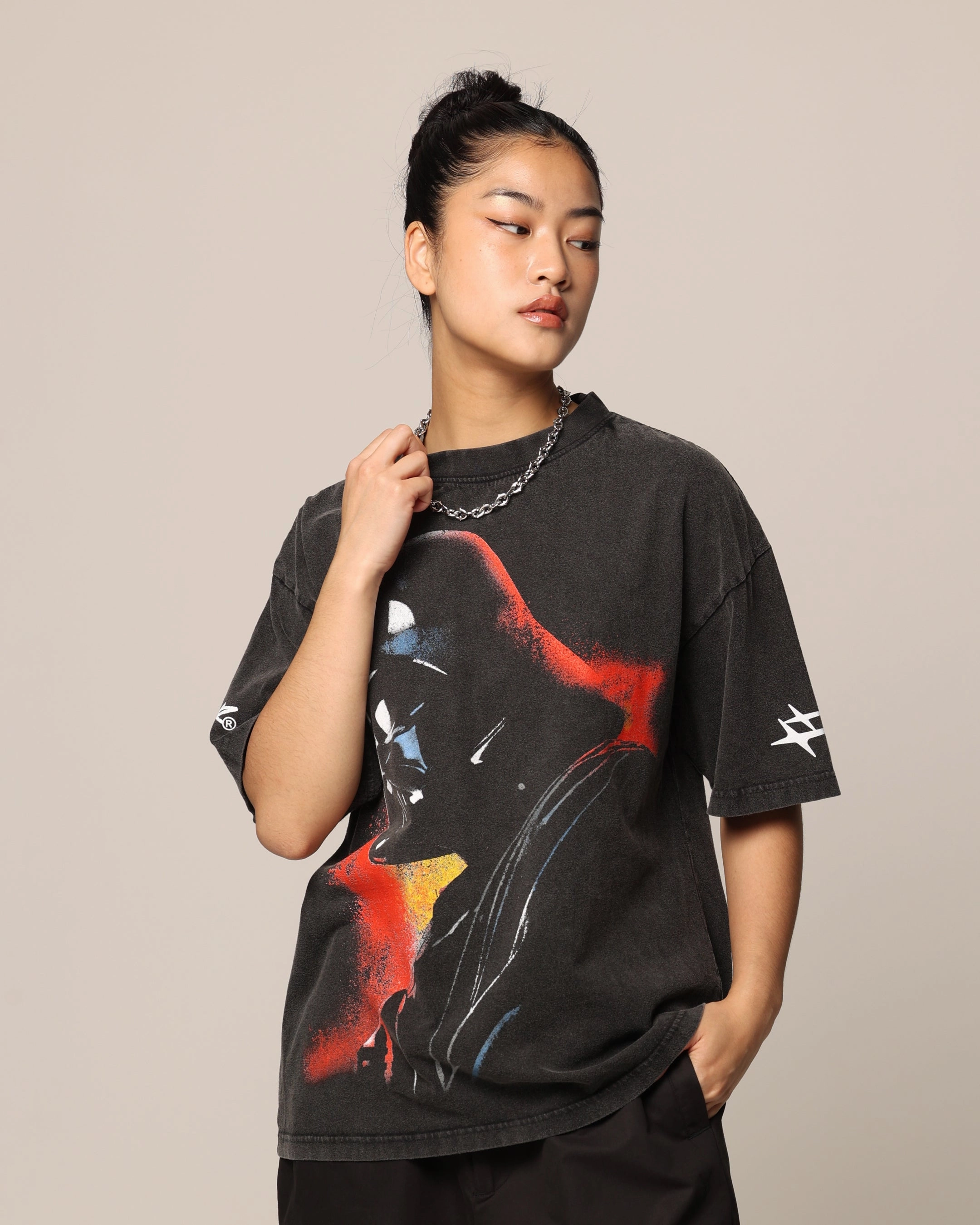 Sublimation Resistant Fabric Star Wars Darth Vader T-Shirt Charcoal