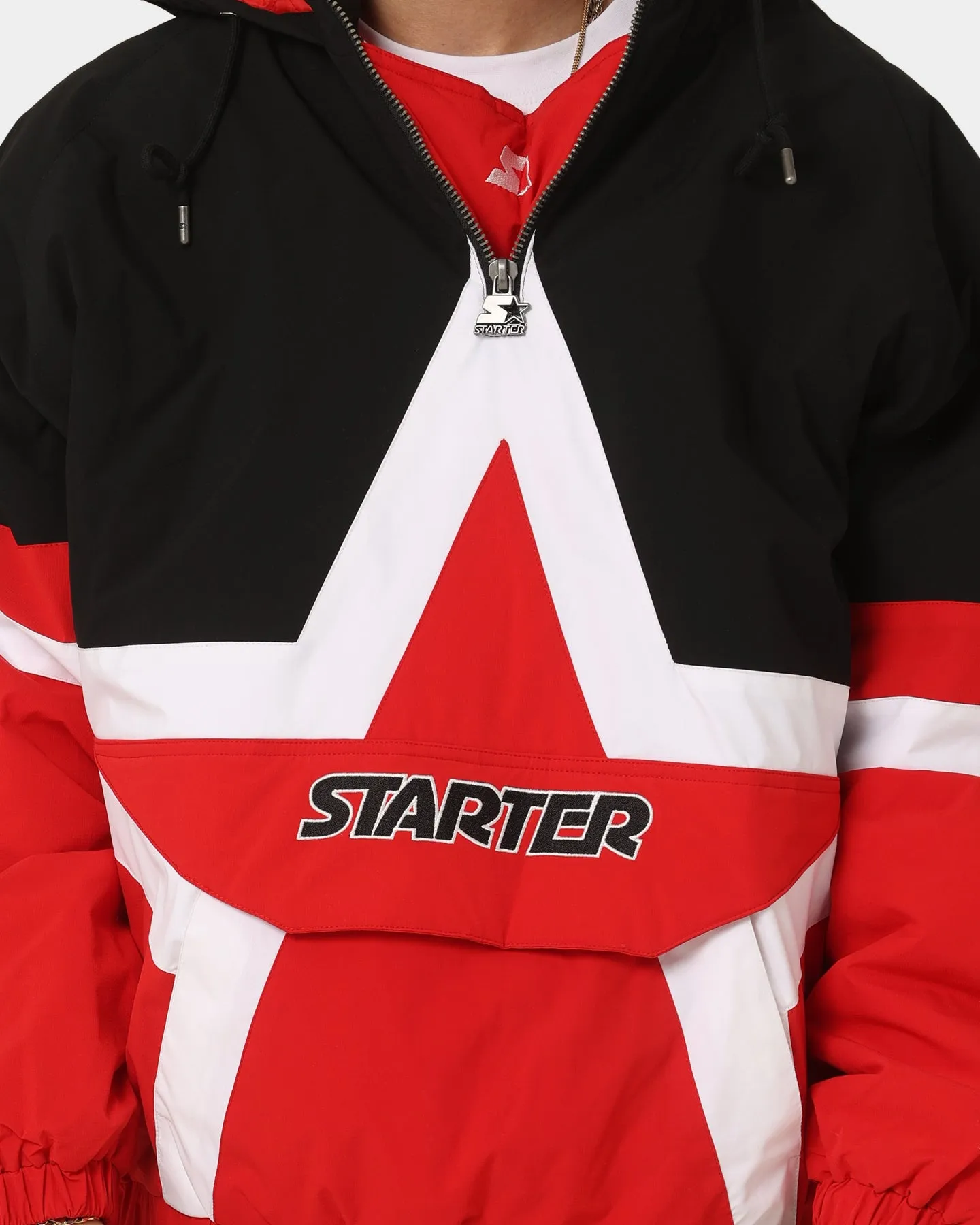 Starter Superstar Anorak Jacket Black/Red Rain Safe