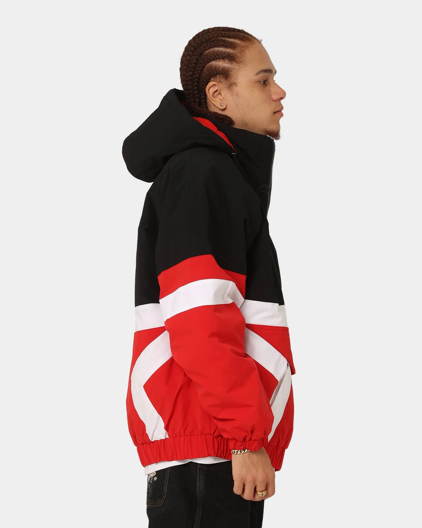 Sporty Design Teens Starter Superstar Anorak Jacket Black/Red