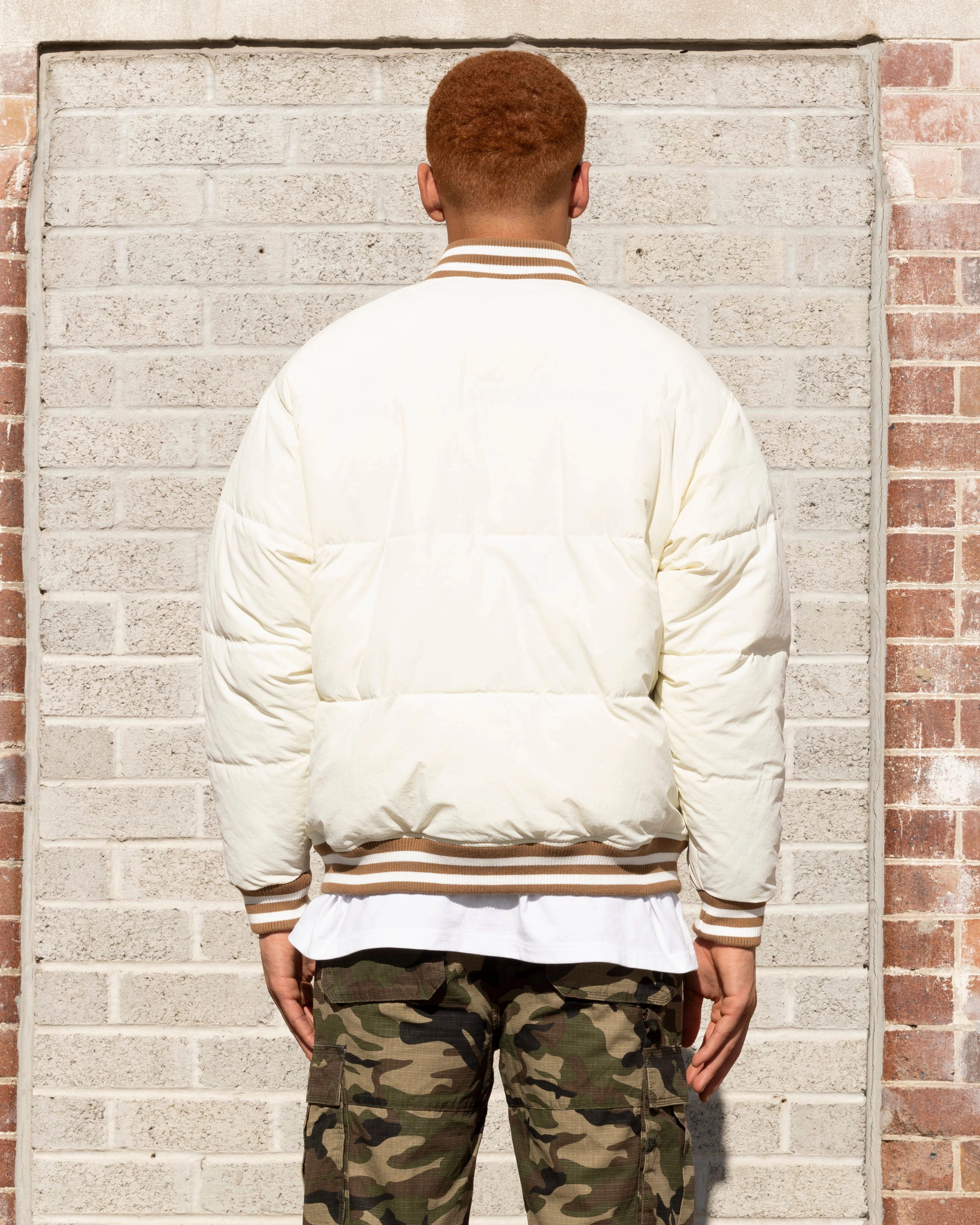 Starter Athletic Bomber Jacket Off White Cap