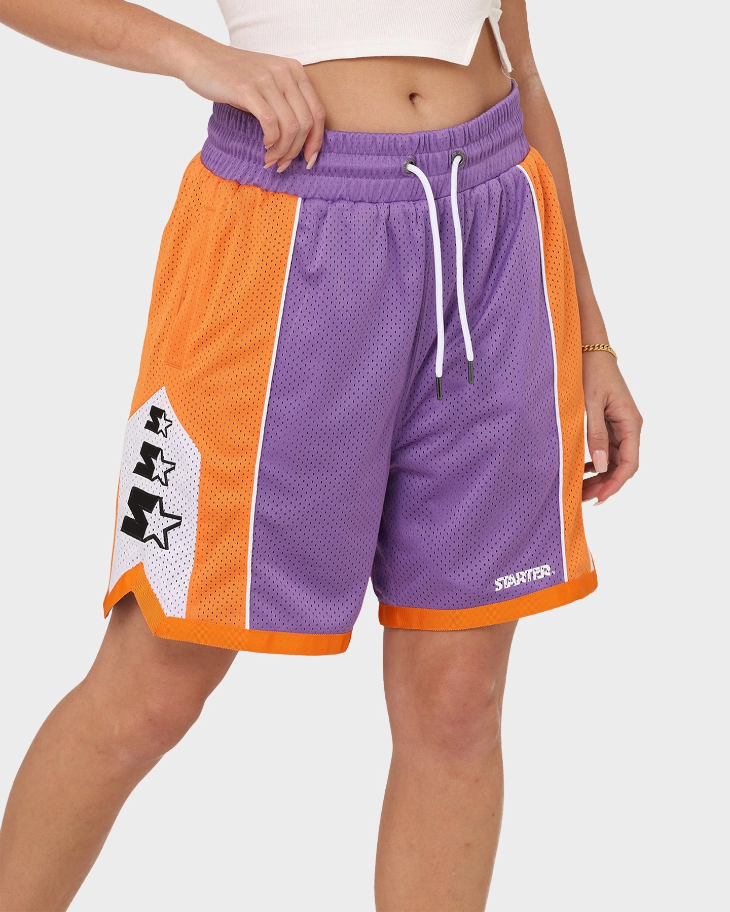 camping clothing Starter Downtown Basketball Shorts Purple