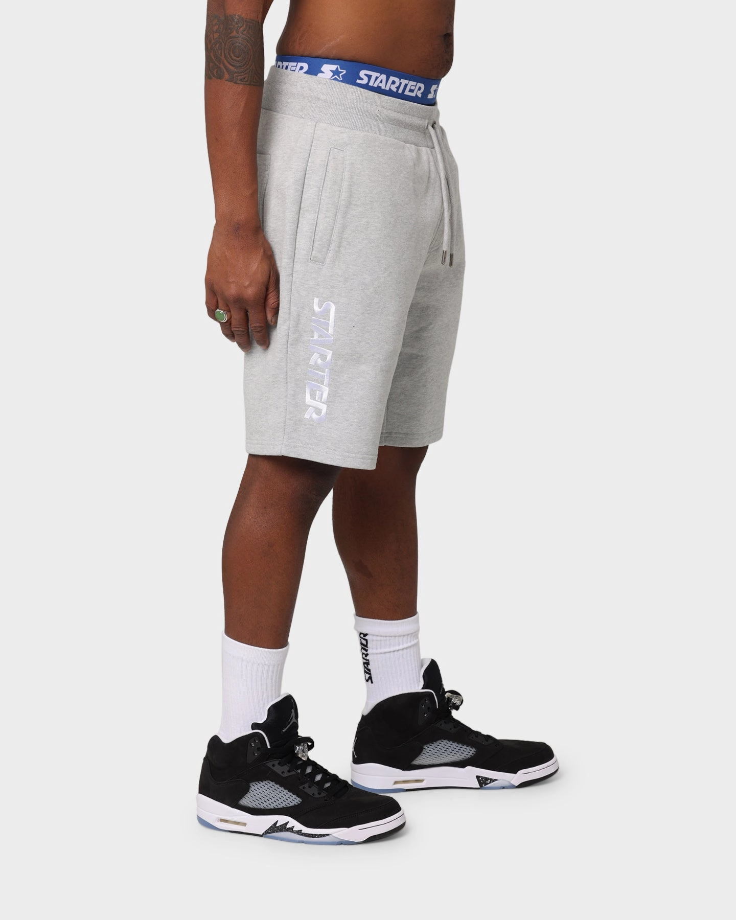 snowboarding apparel polo shirt Starter Foundation Track Short Grey Marle