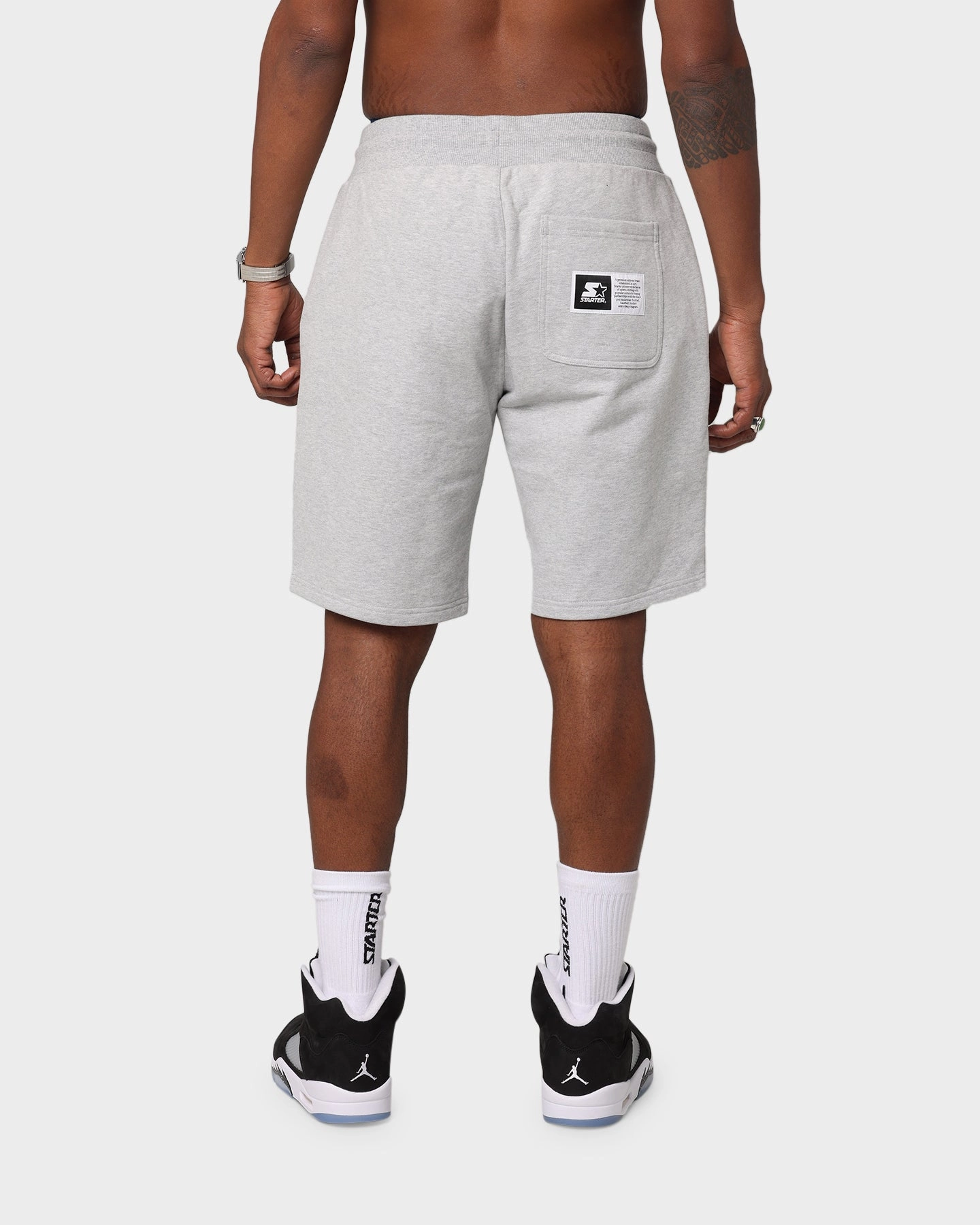 Starter Foundation Track Short Grey Marle Durable Weave Bright Colors