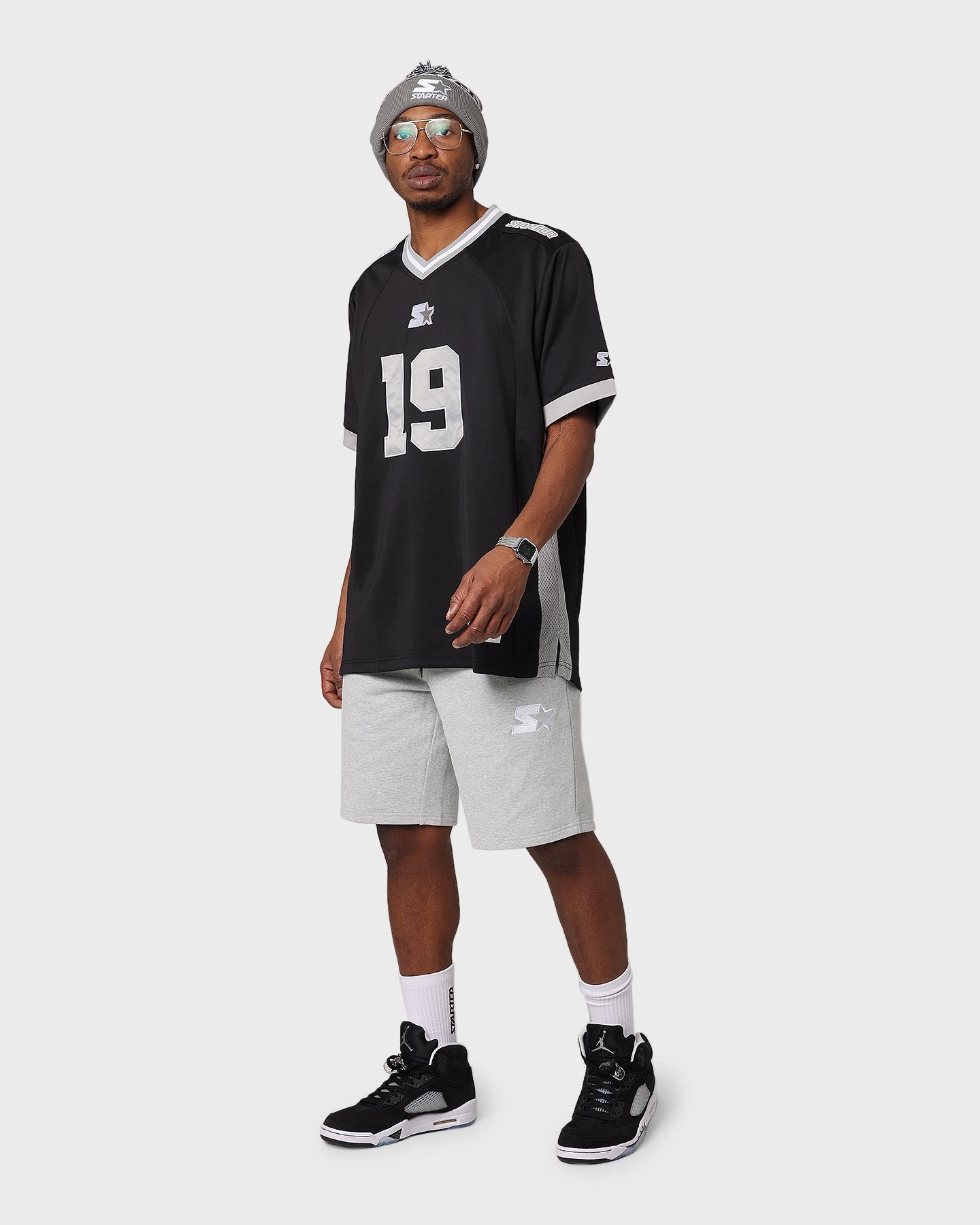 High Waist Starter Foundation Track Short Grey Marle