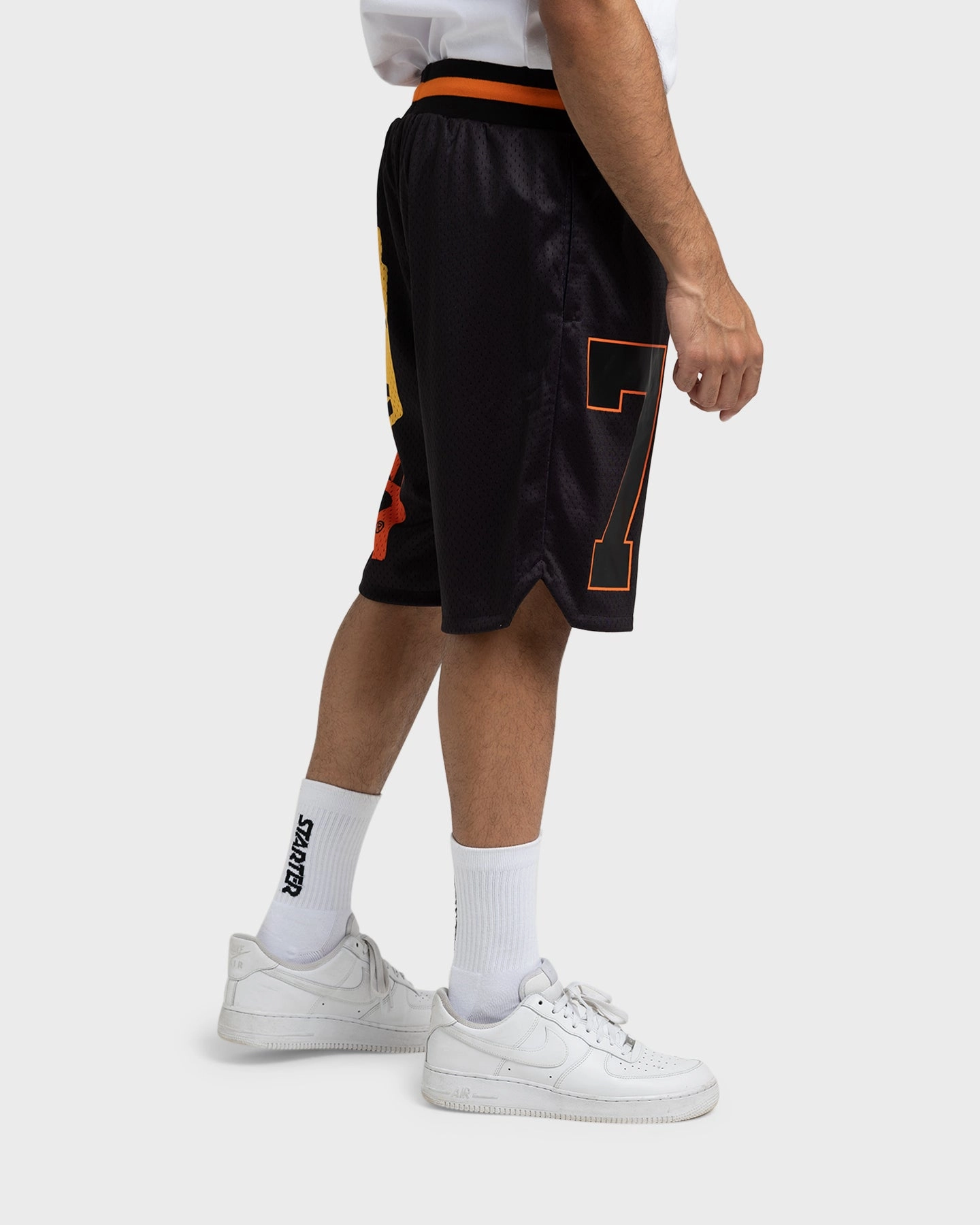Athletic Comfort Starter Hot Fire Basketball Shorts Black