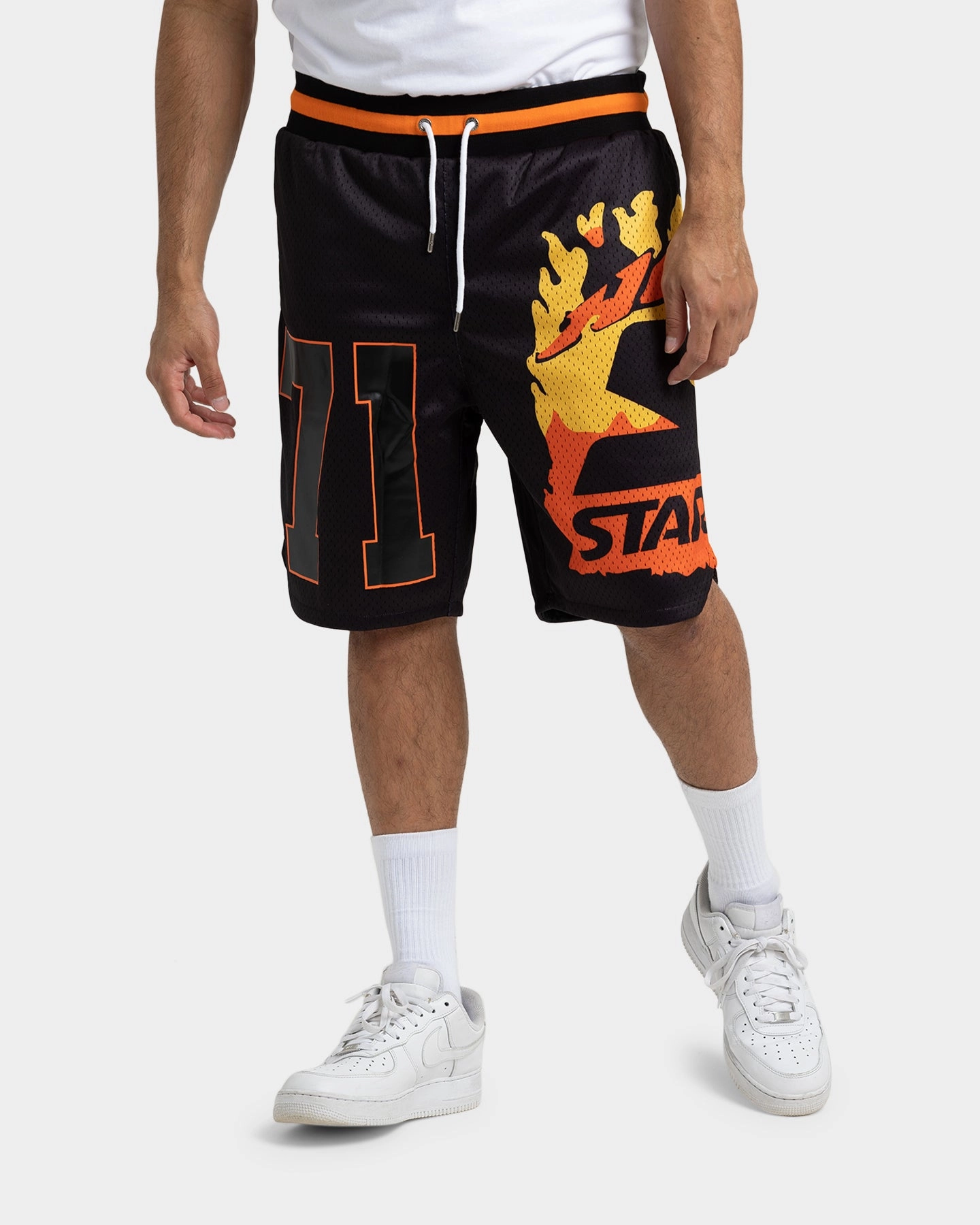 Starter Hot Fire Basketball Shorts Black Bold colors