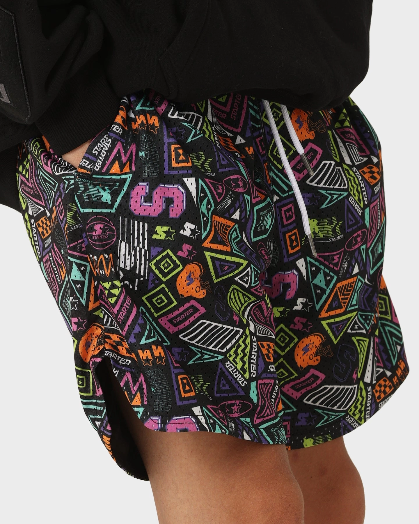 Modern Aesthetic Glide On Mobility Cut Starter Retro Mesh Shorts Multi-Coloured