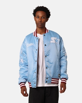 Culture Liability Starter Reversible Star Bomber Jacket Maroon/Blue