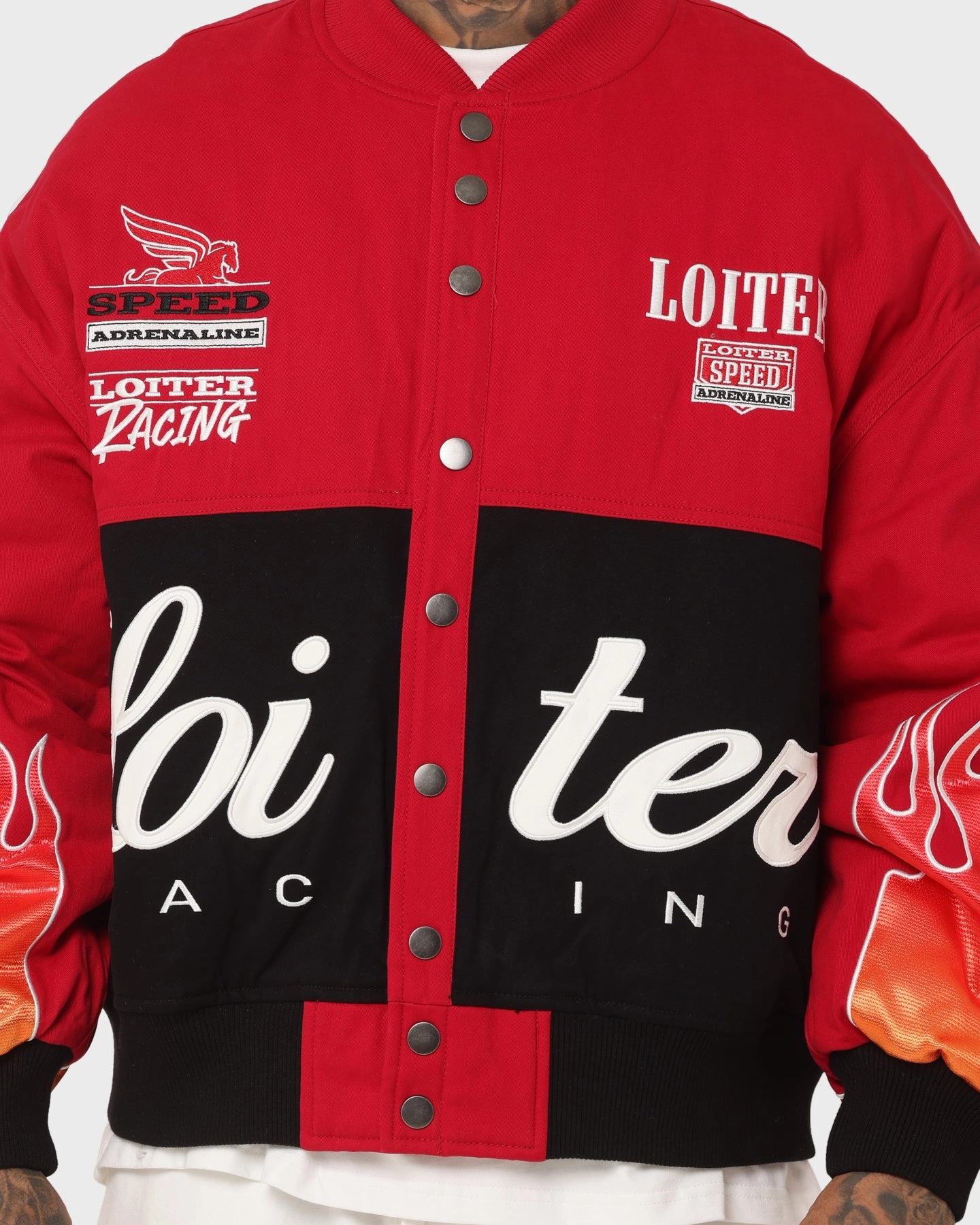 sunset Loiter Daytona Motor Jacket Red