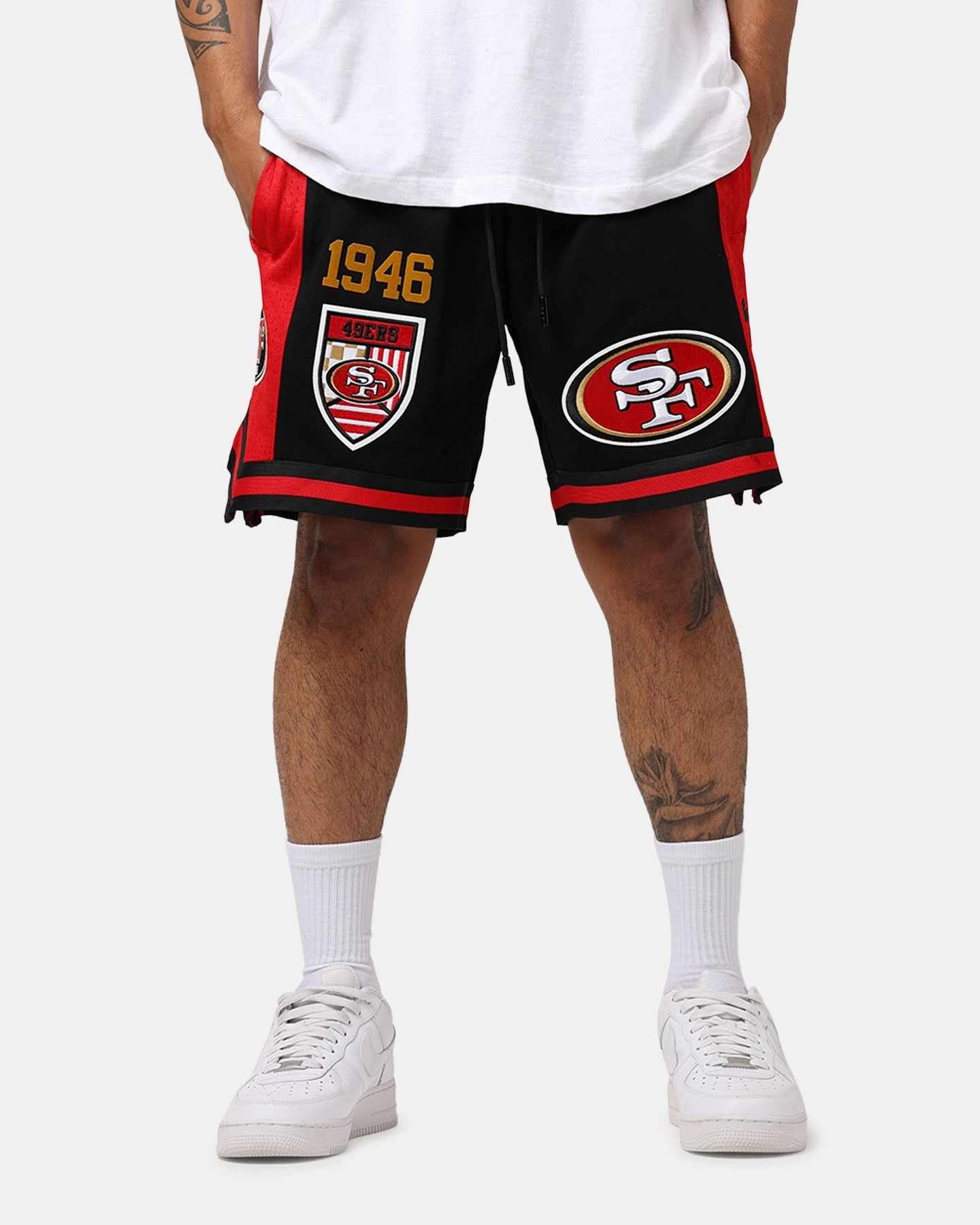 Pro Standard San Francisco 49ers Fast Lane 2.0 Shorts Black/Red Ultimate Ventilation Channels