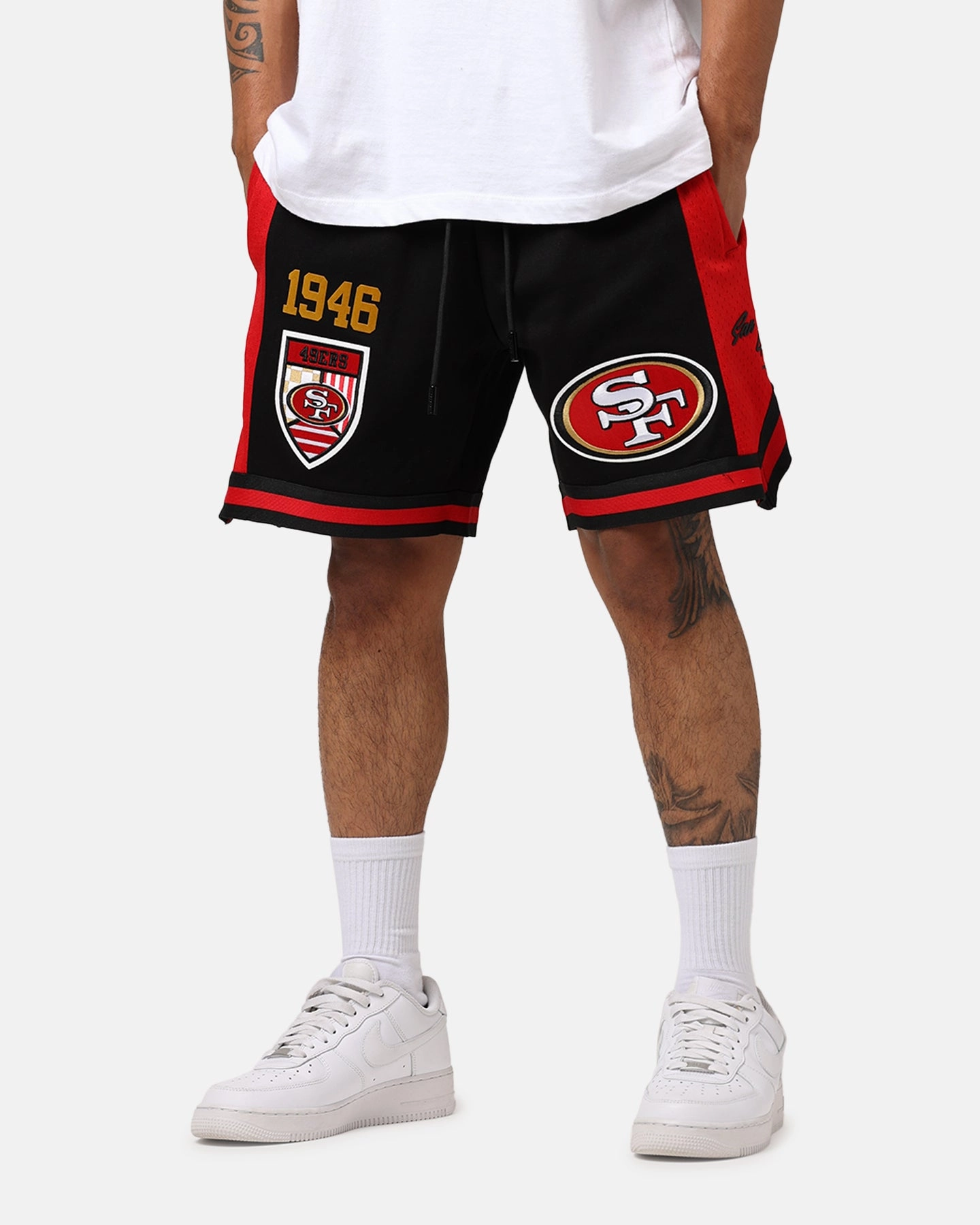 Bold Patterns Warm Day Pro Standard San Francisco 49ers Fast Lane 2.0 Shorts Black/Red