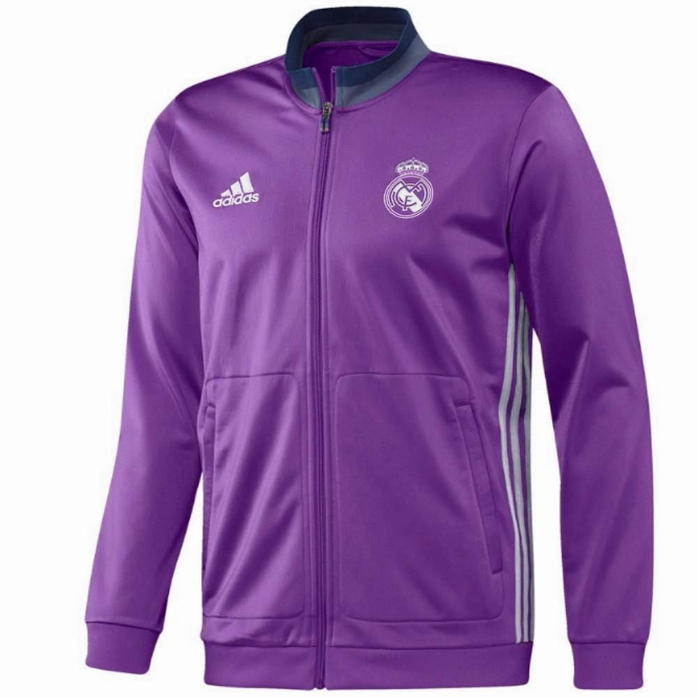 Real Madrid Jogging Training Soccer Tracksuit 2016/17 Purple - Adidas Sporty apparel Visual Appeal