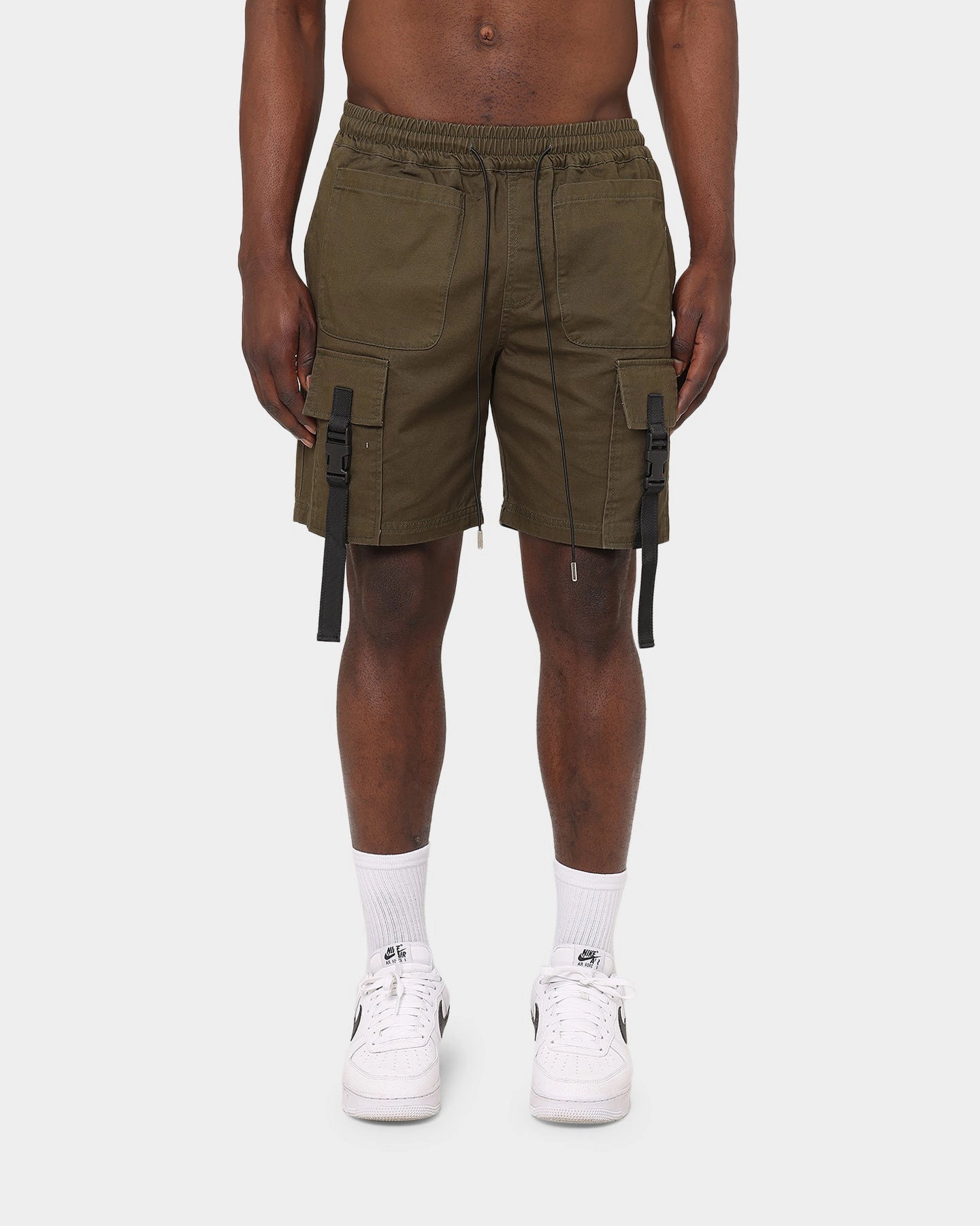 EN ES Minister Utility Cargo Shorts Khaki Anti Static Treatment Retro Style