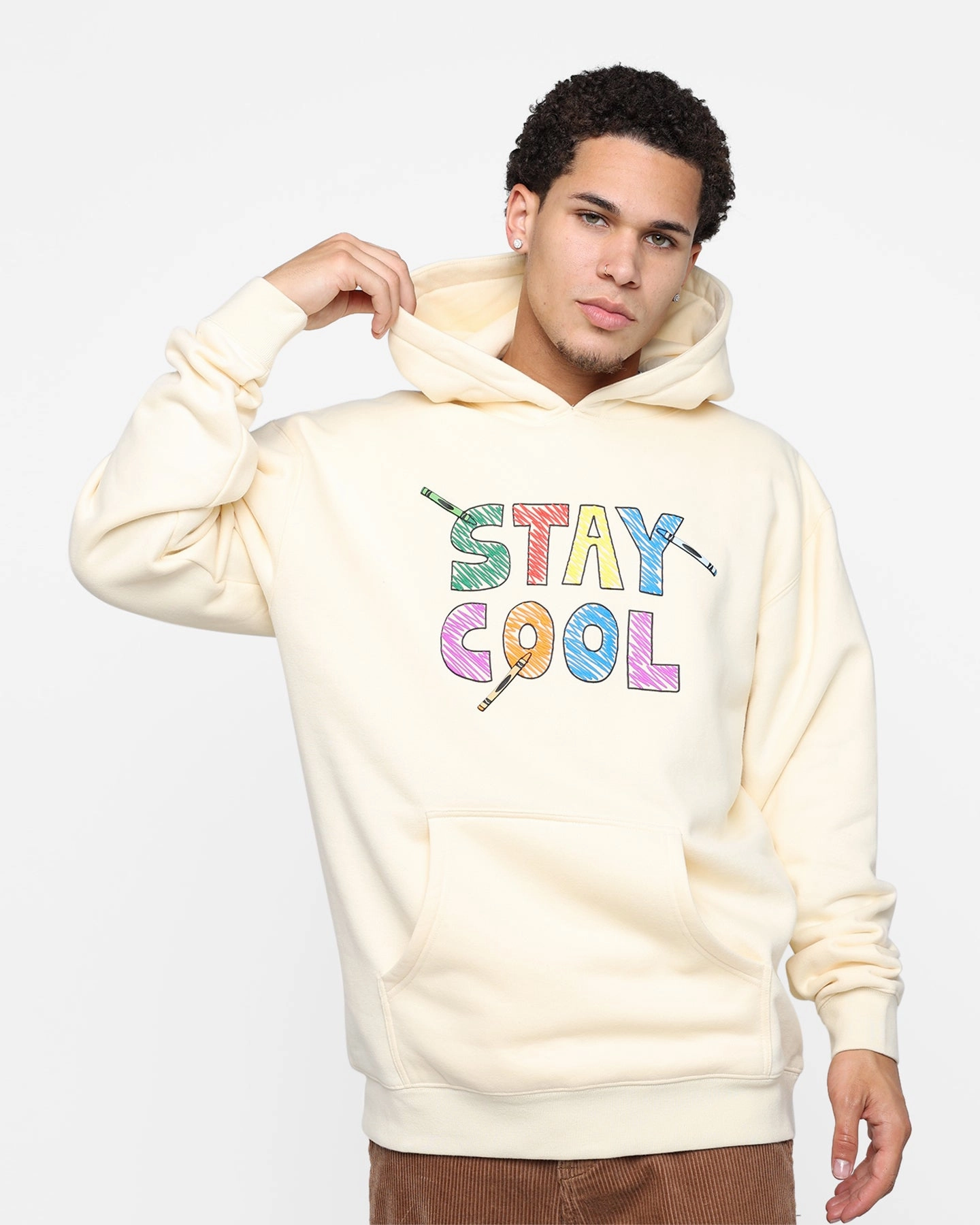 Breathable Lining STAYCOOLNYC Crayon Hoodie Cream