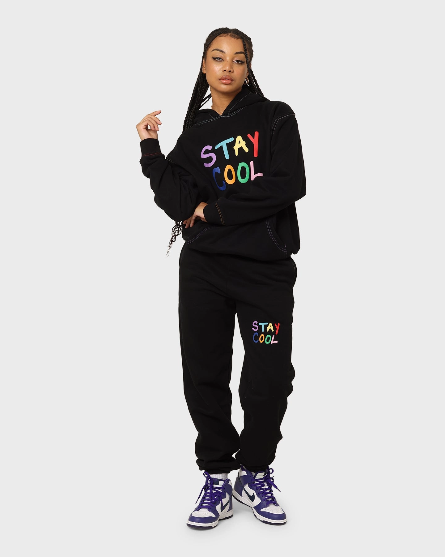 STAYCOOLNYC Puff Paint Hoodie Black All Weather Performance
