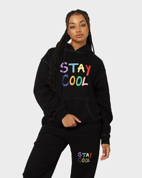 Opinion Non Bulky Design STAYCOOLNYC Puff Paint Hoodie Black