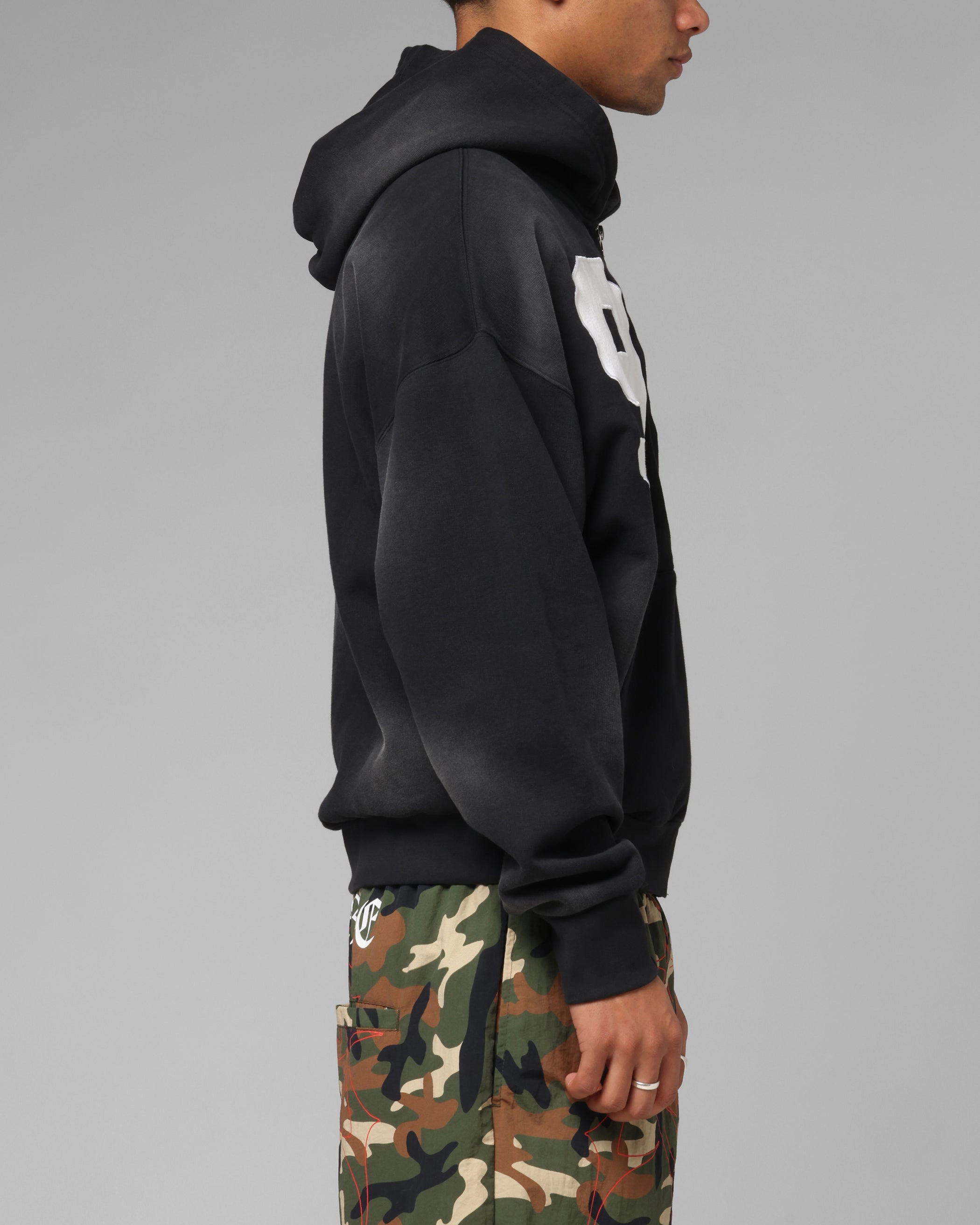 Consent Loiter Cosmos Hoodie Washed Black