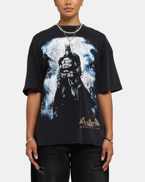 73 Studio X DC Batman Arkham Asylum Vintage T-Shirt Black Acidwash Minimal Style Trend Reinforced Shoulder