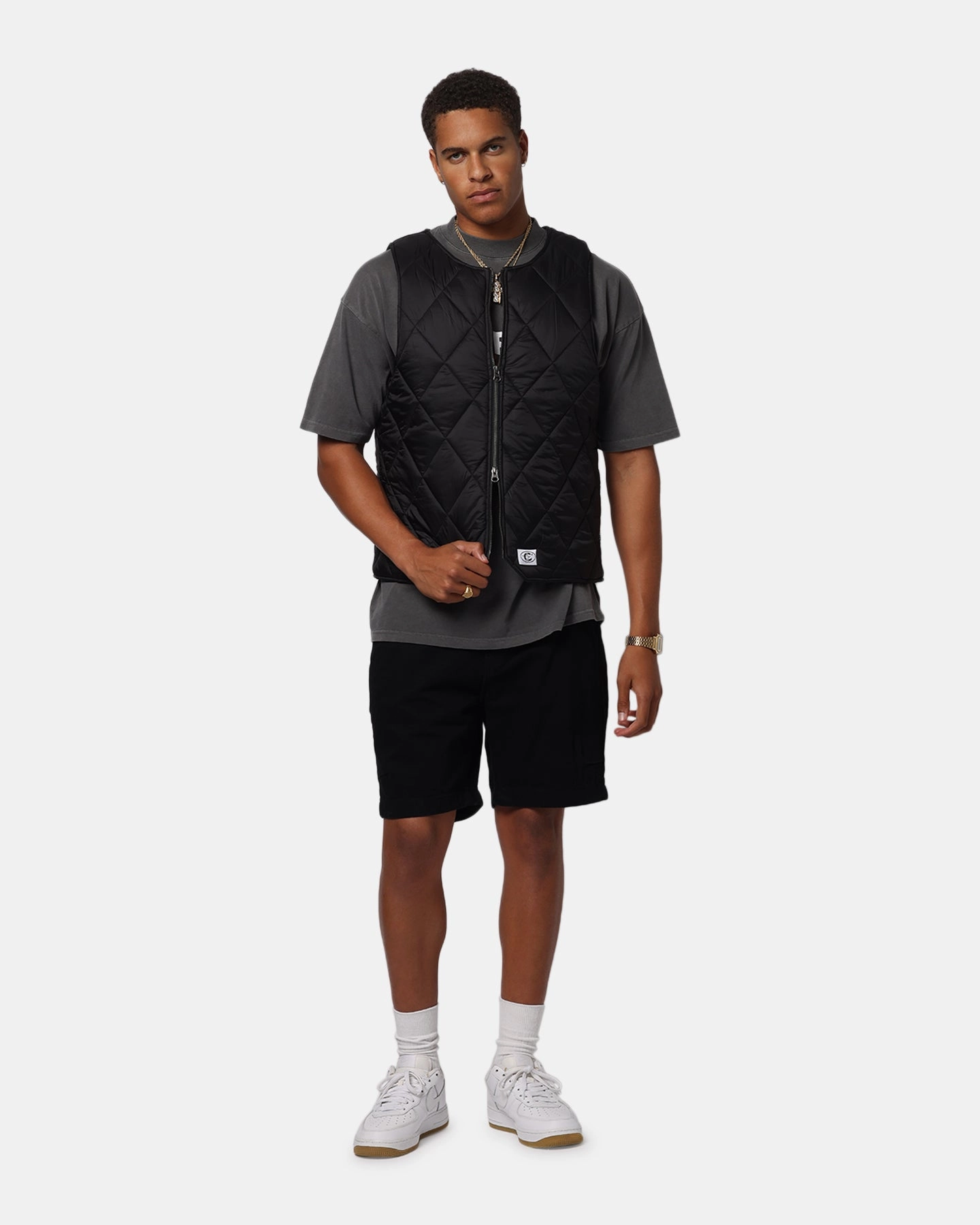 Souvenir Carre Quilted Vest Black