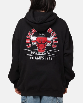 Patched Construct Mitchell & Ness Chicago Bulls Letterman Hoodie Black