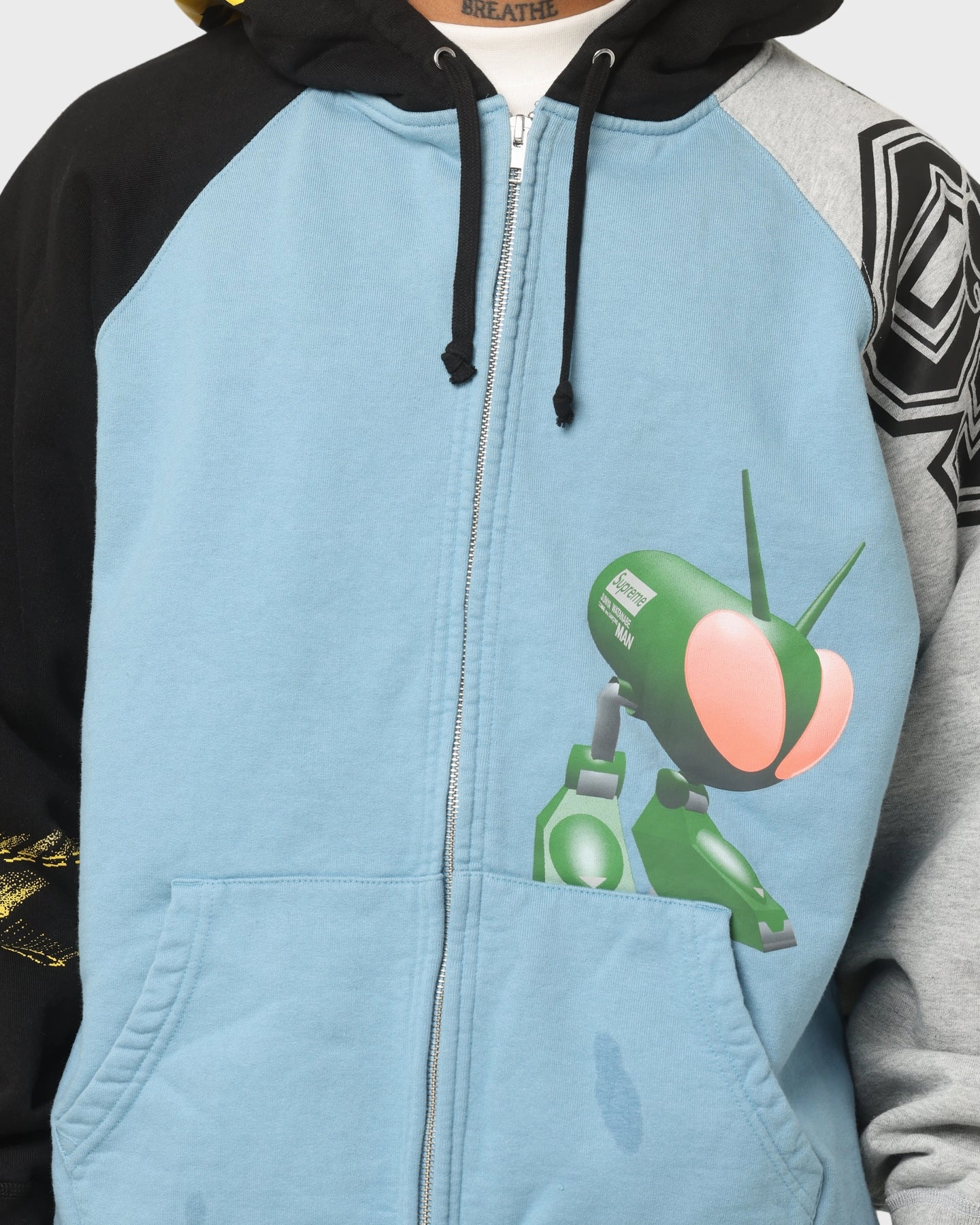 Classic Comfort Supreme X Junya Zip Up Hooded Sweatshirt Rusty Blue