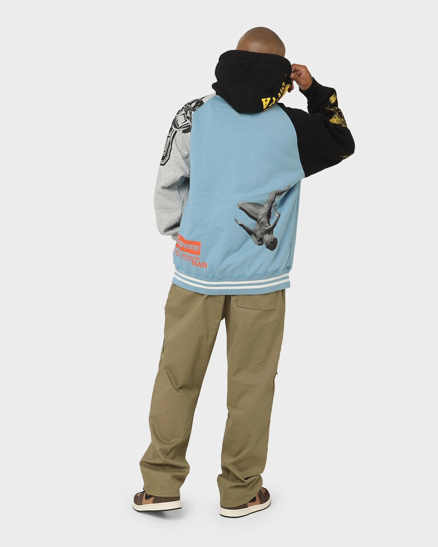 group outing Supreme X Junya Zip Up Hooded Sweatshirt Rusty Blue