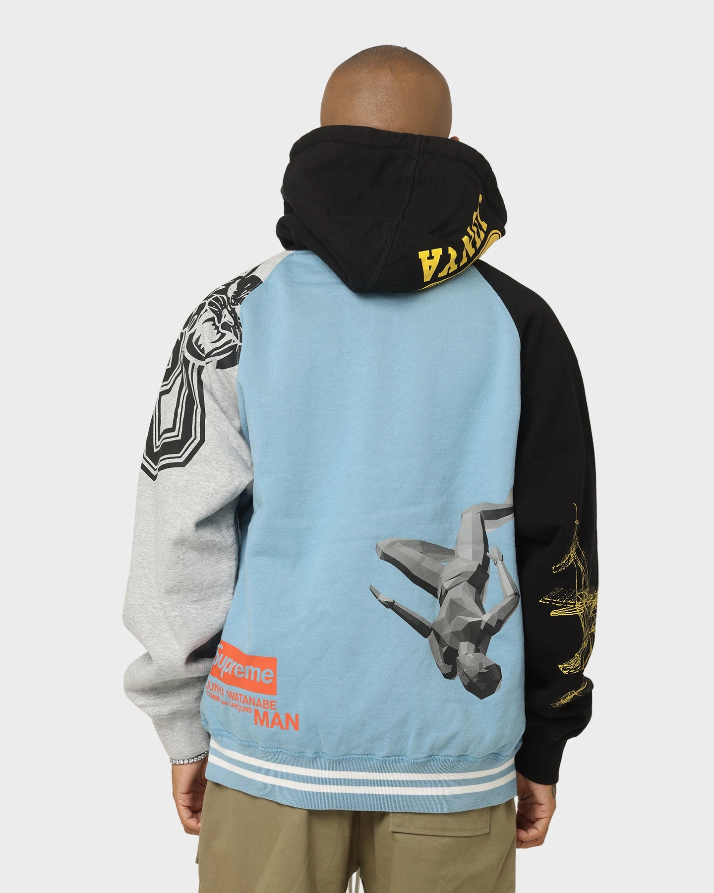 Supreme X Junya Zip Up Hooded Sweatshirt Rusty Blue Comfort Fit