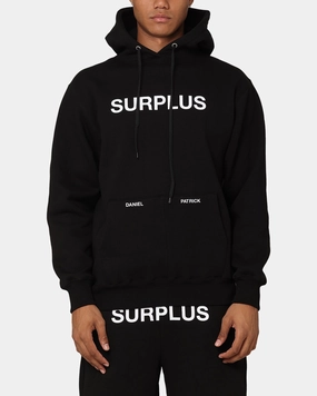 V-Neck Daniel Patrick Surplus Logo Hoodie Black