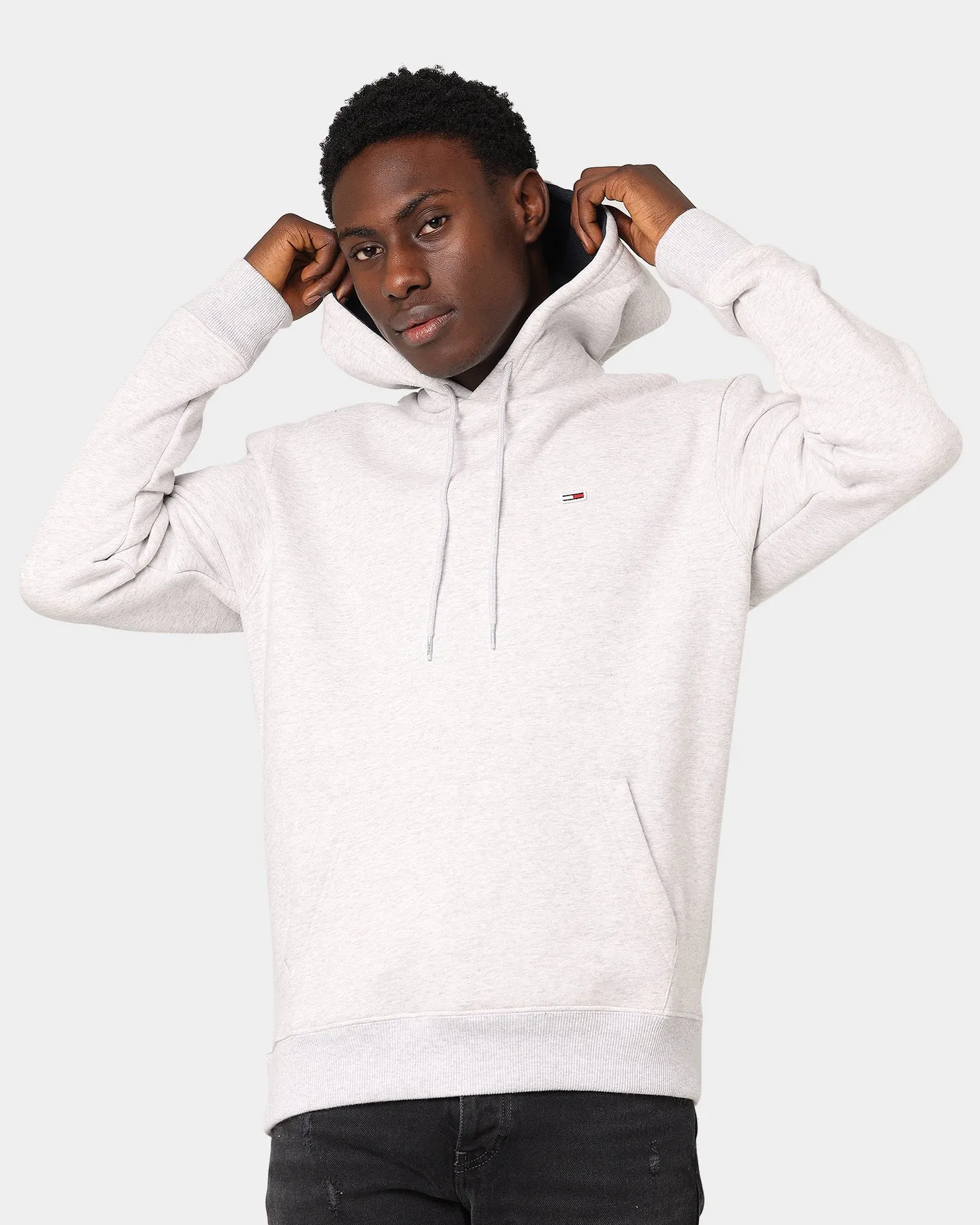 watch Tommy Jeans Essential Script Hoodie Silver/Grey Heather