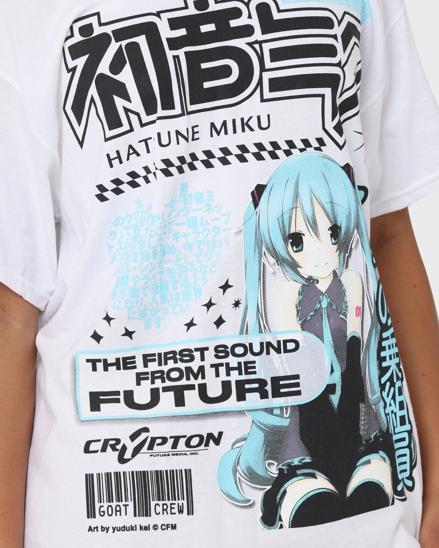 Chic Cut Sustainable Goat Crew X Hatsune Miku Future Sound T-Shirt White