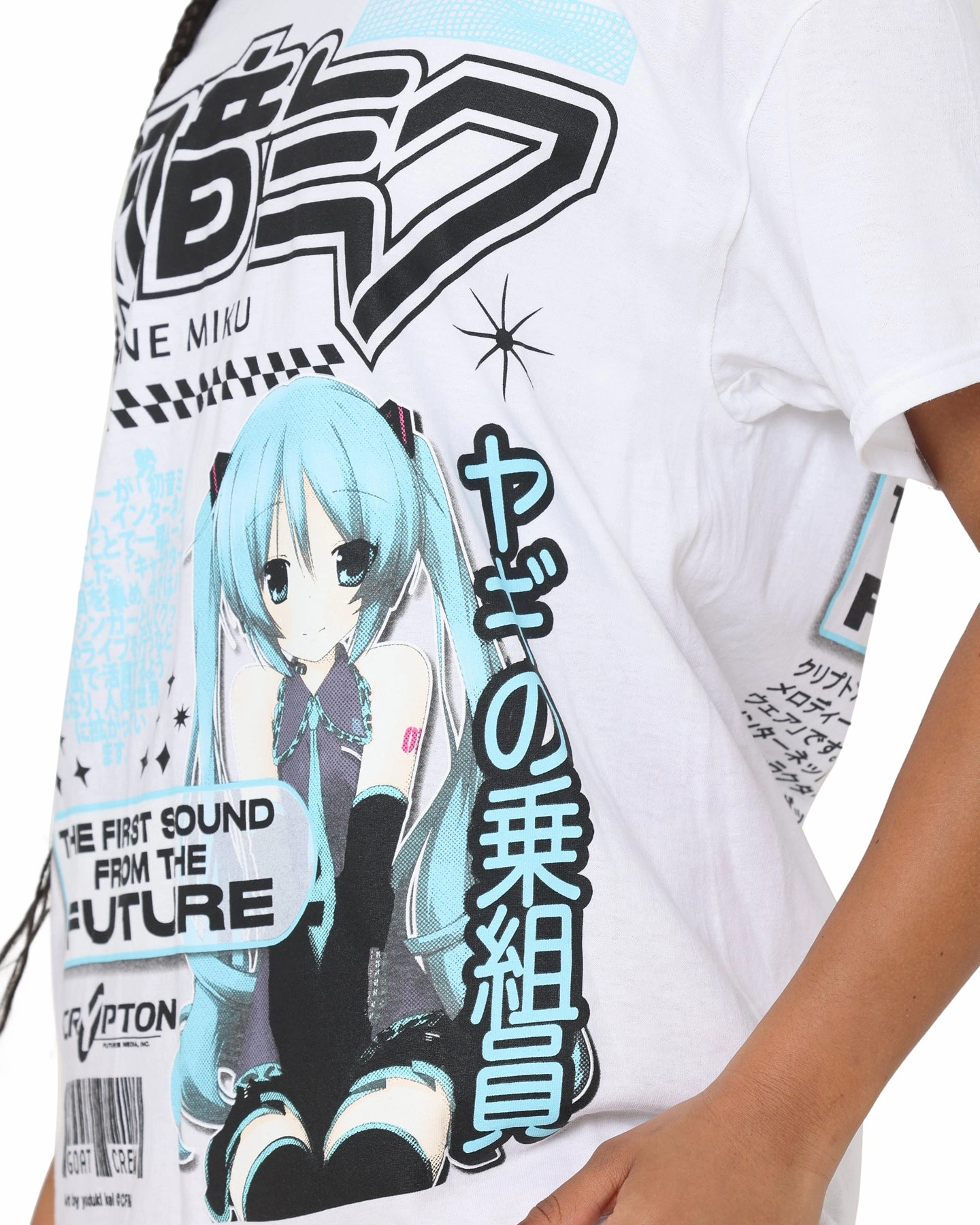 Goat Crew X Hatsune Miku Future Sound T-Shirt White Summer Comfort