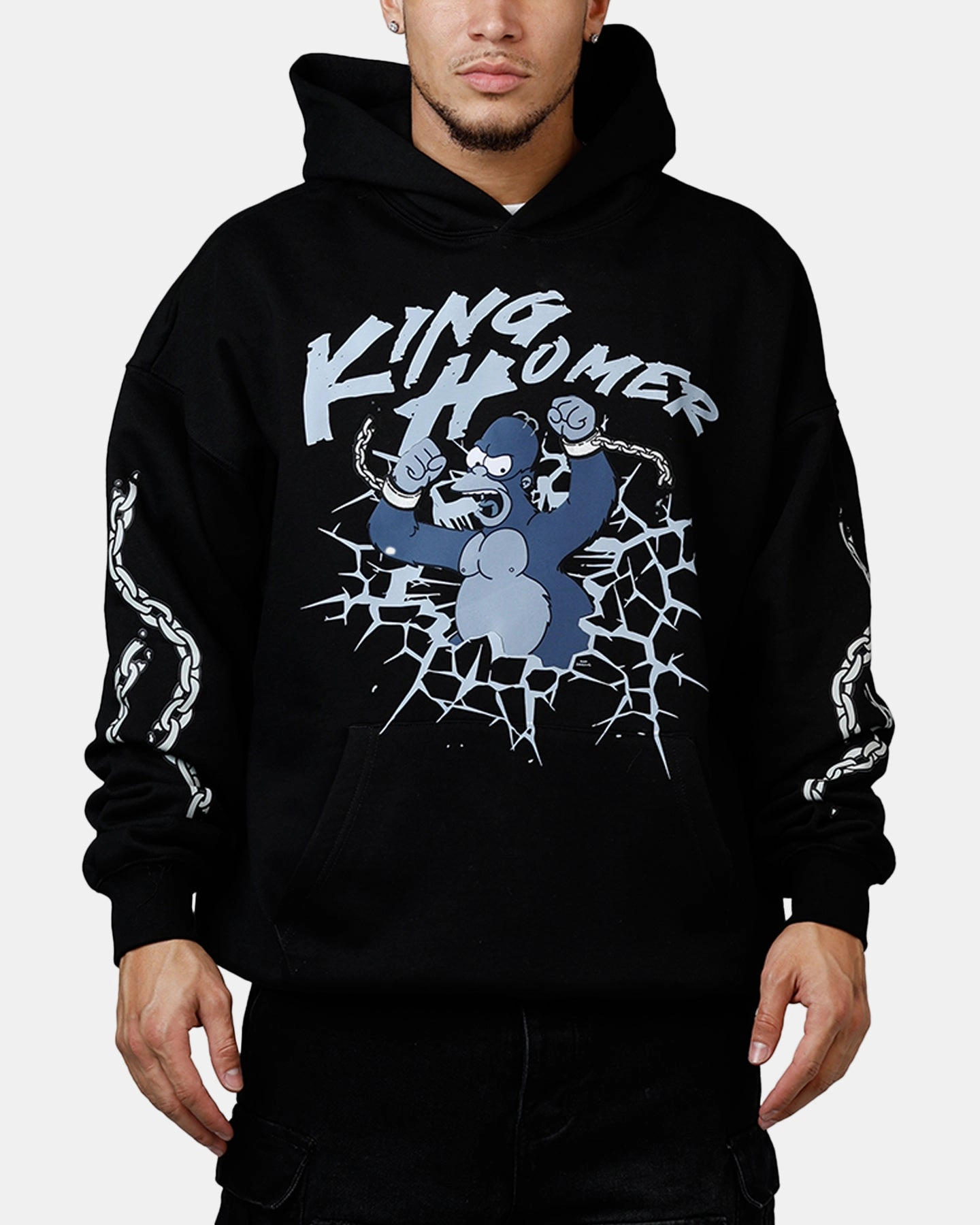 Promote Freeze Max The Simpsons 'The Simpson Treehouse Of Horror' King Homer Hoodie Black