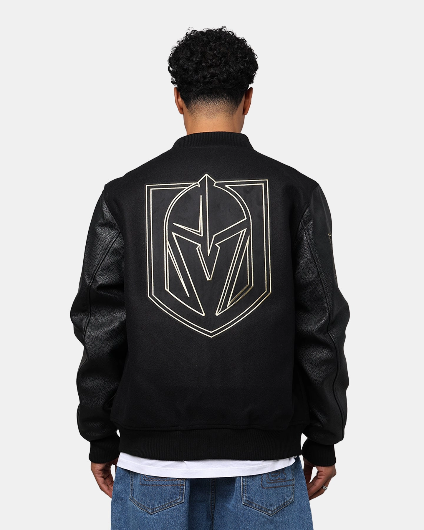 Pro Standard Vegas Golden Knights 'Black & Gold' Varsity Jacket Jet Black Urban Protection Casual Warmth