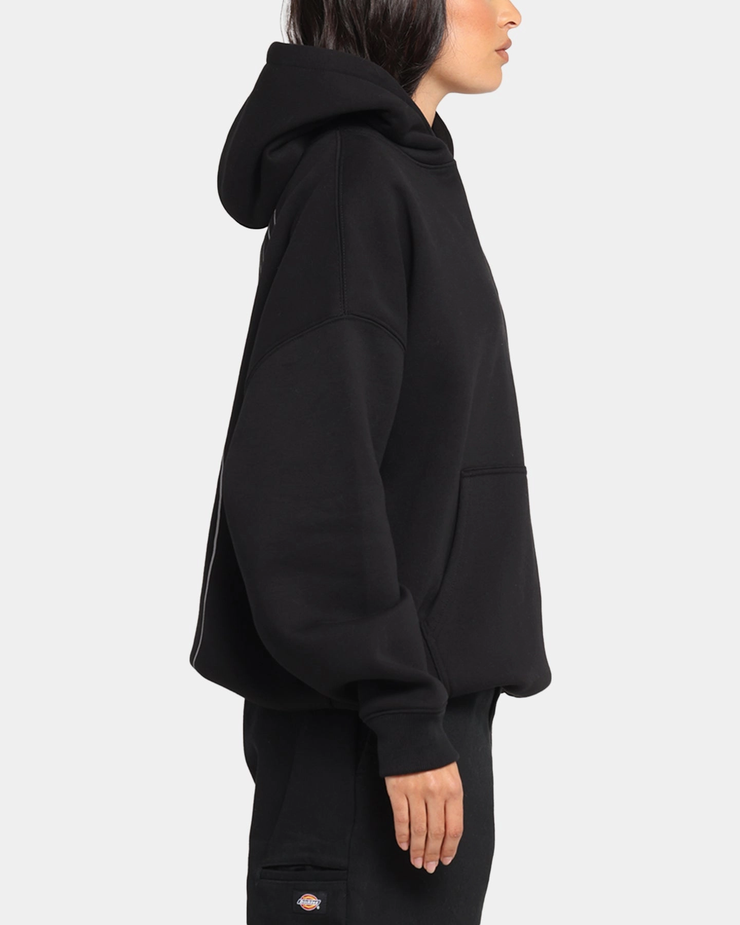 The Anti Order Azero Stencil Boxy Hoodie Black Flexibility windproof lining