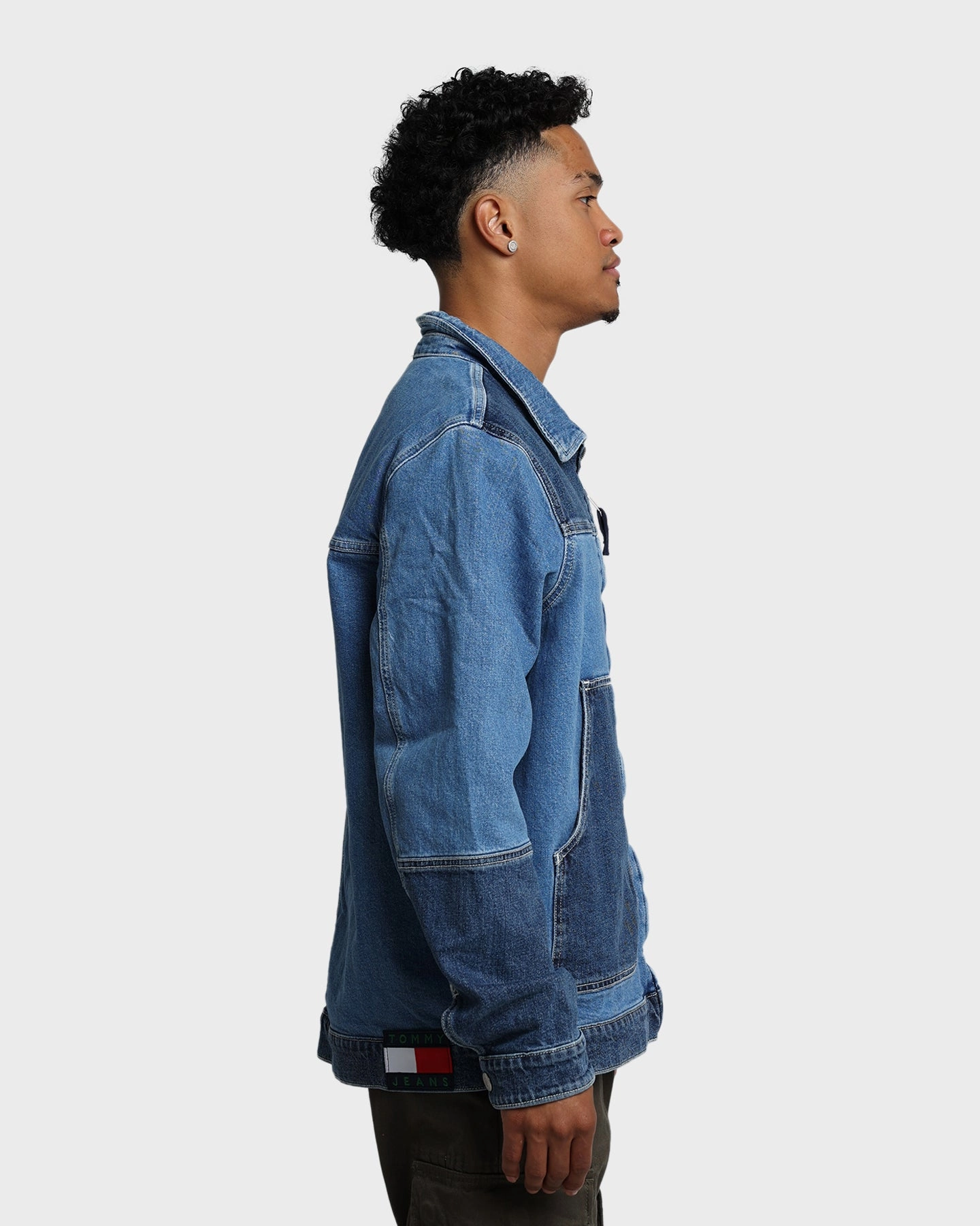 Hint Layer Comfort Tommy Jeans TJM Panel Zip Denim Jacket Denim Light