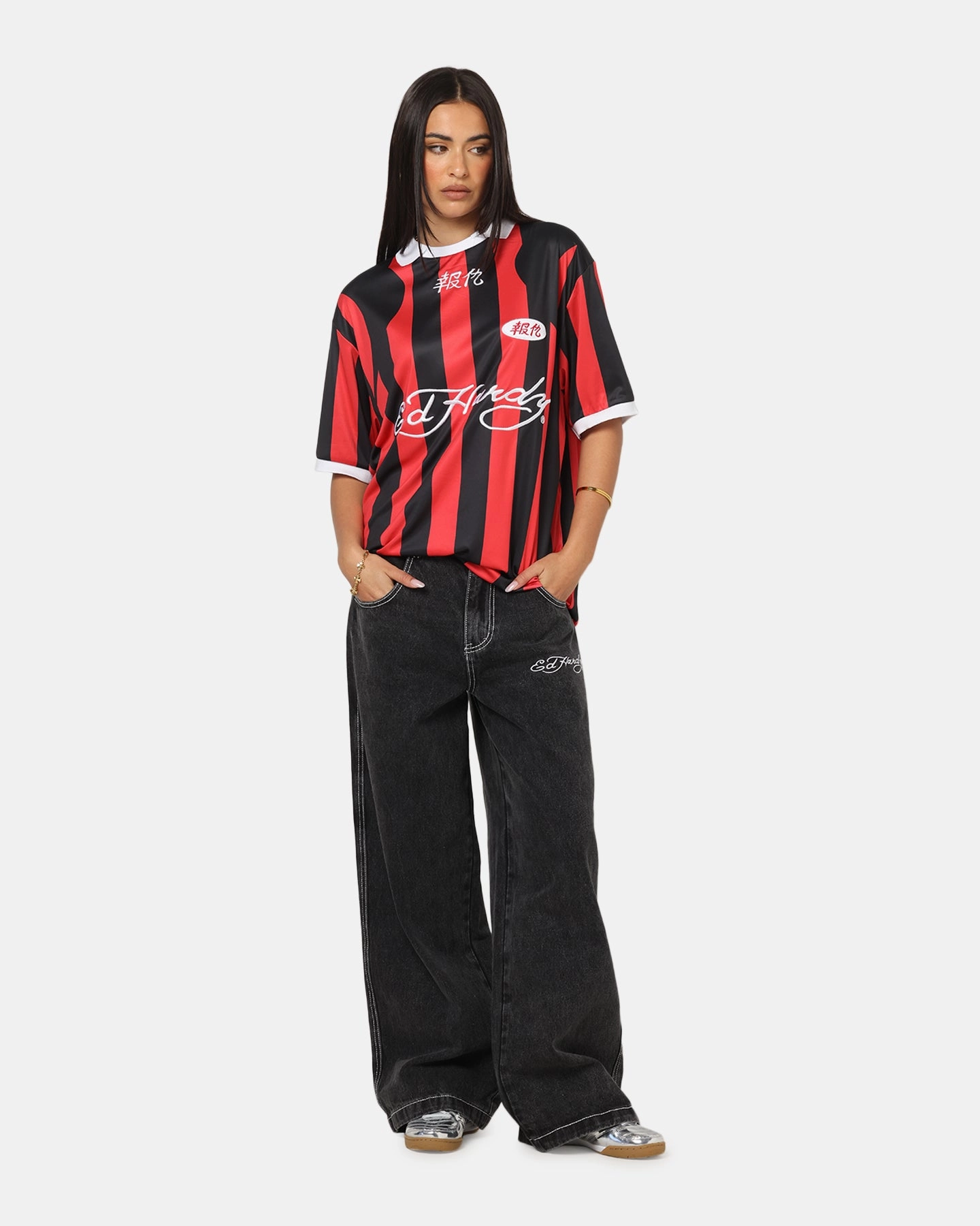 Ed Hardy Lucky Jeans Black Sunny Vibes Weekend Style Traveler Gear Subtle Texture