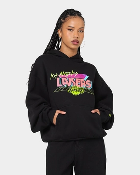 Suede VentilatedPanels New Era Los Angeles Lakers Retro Arcade Hoodie Black