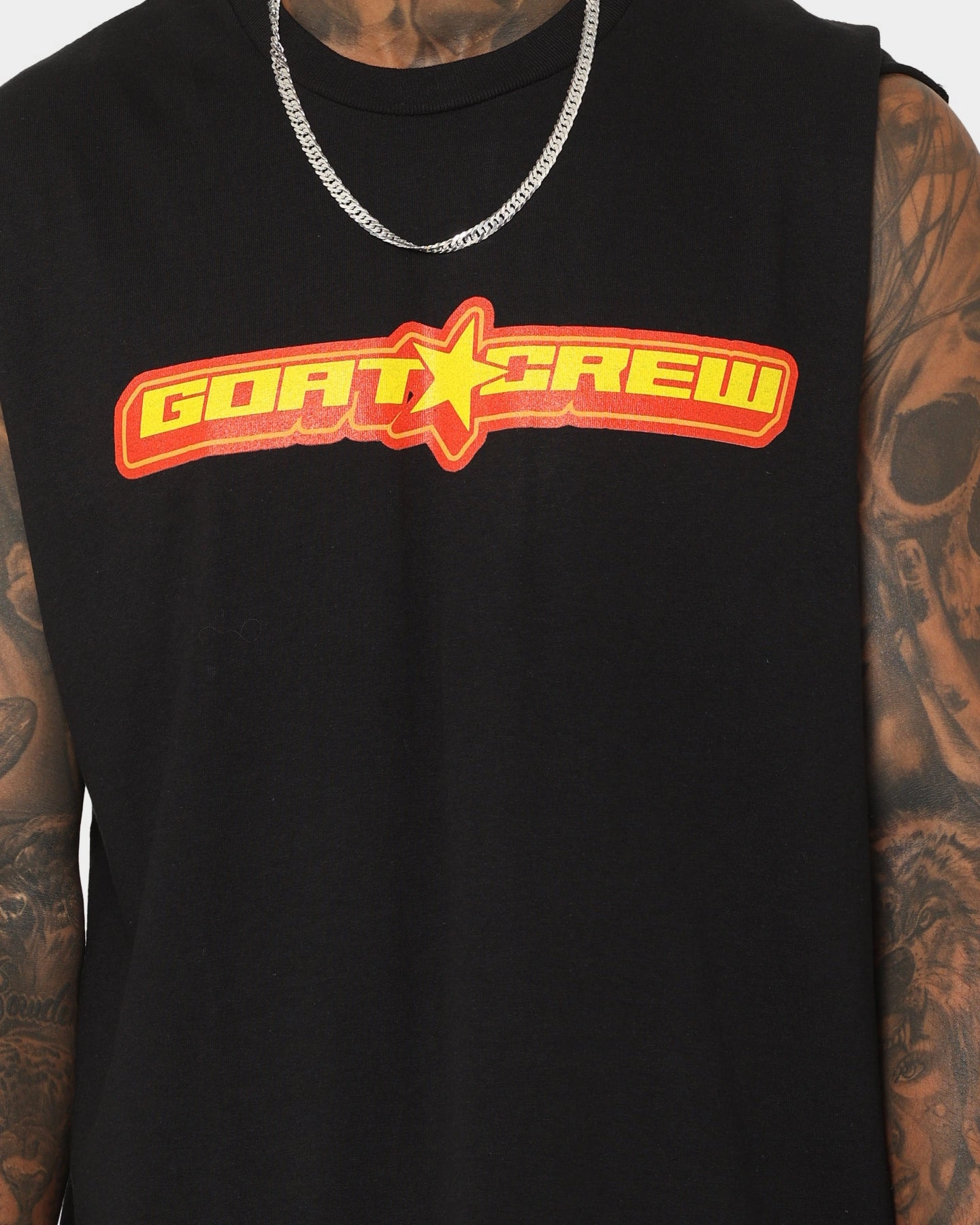 Goat Crew Star Muscle T-Shirt Black Cozy Apparel Pilling Resistant Finish