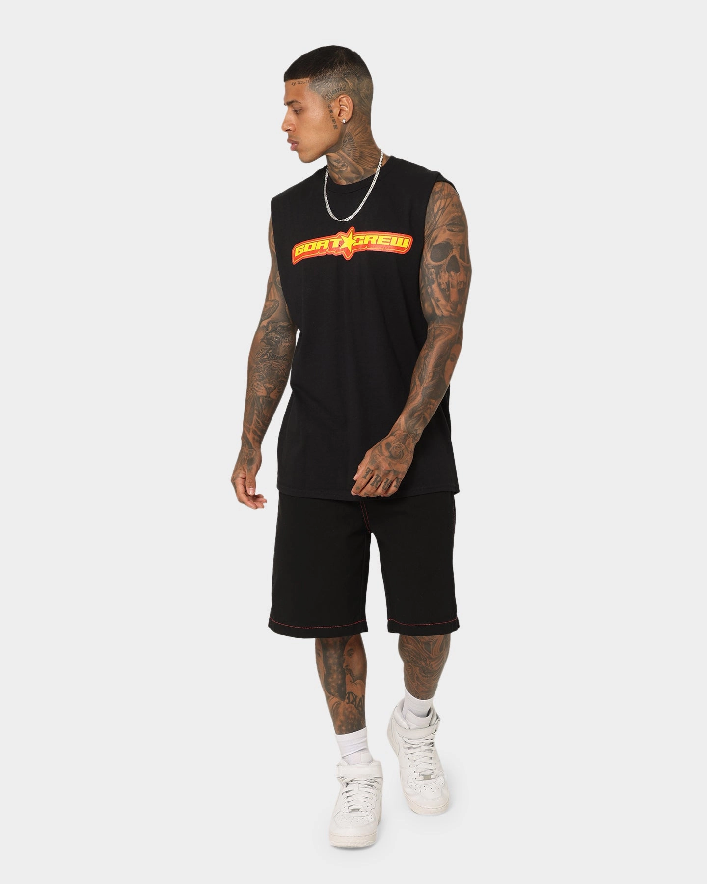 Seasonal Must-Have Goat Crew Star Muscle T-Shirt Black