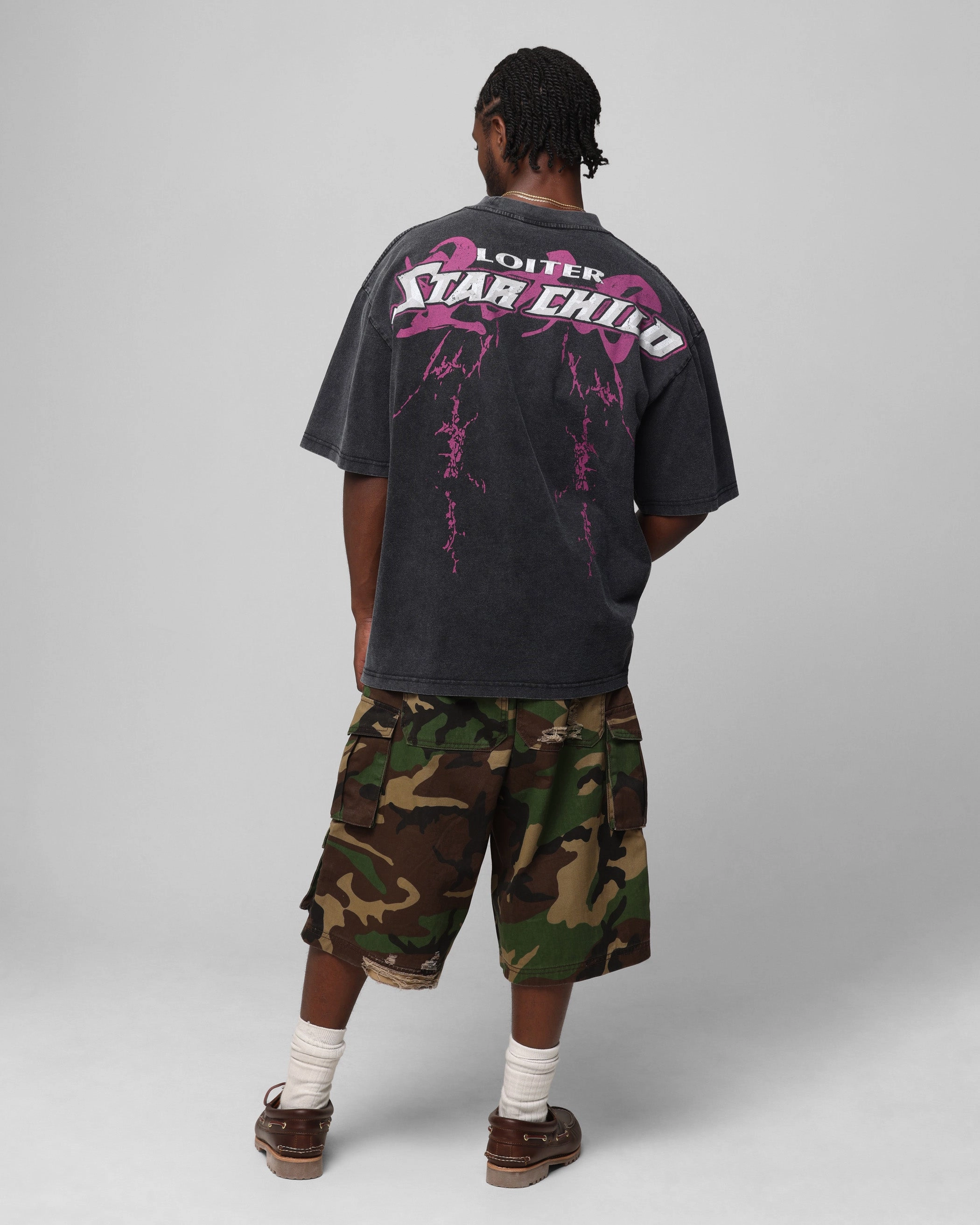 Prom Loiter Midnight Widow Vintage T-Shirt Washed Black